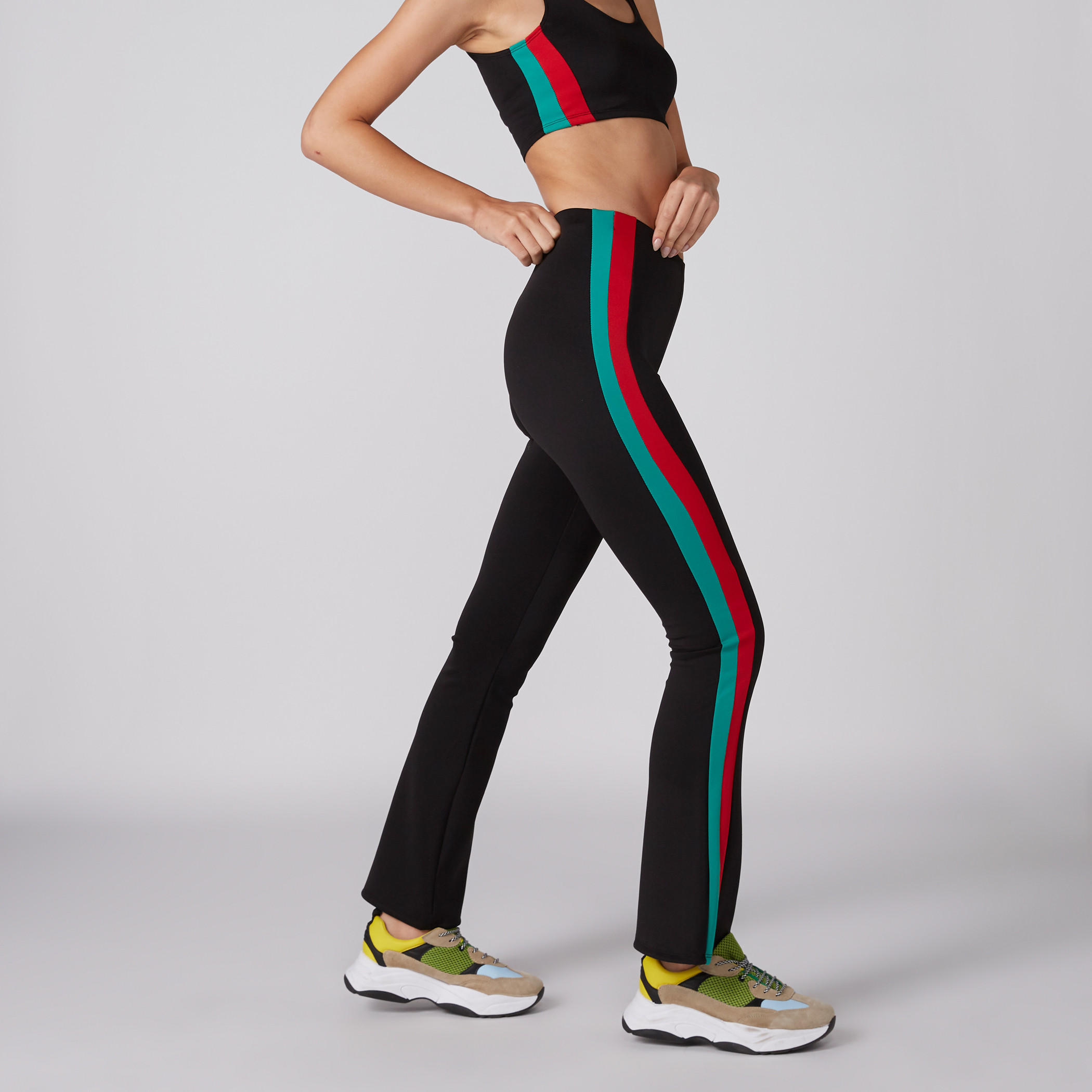 بنطال طويل بخصر مطّاطي مزيّن بشريطة-women-clothing-bottoms-trousers-image-4