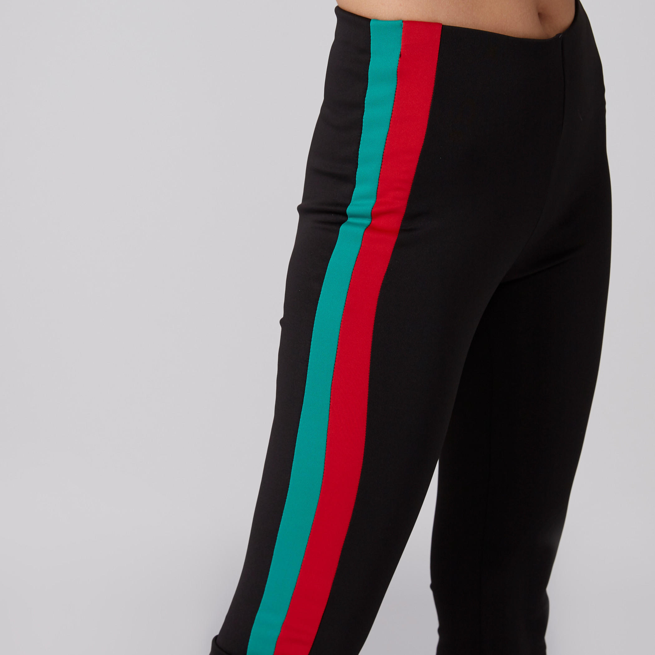 بنطال طويل بخصر مطّاطي مزيّن بشريطة-women-clothing-bottoms-trousers-image-5