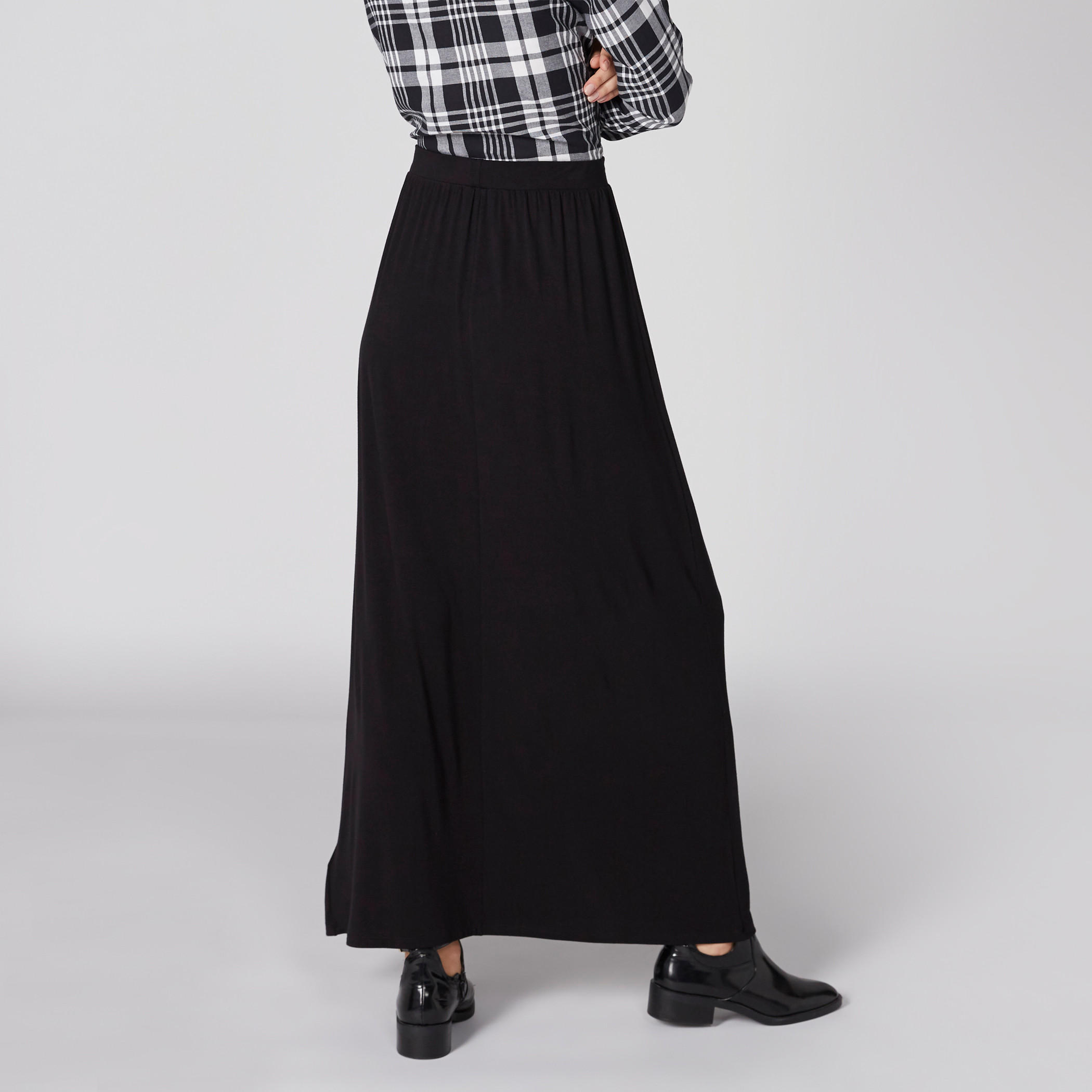 تنورة طويلة إيه لاين بخصر مطاطي-women-clothing-bottoms-skirts-image-2