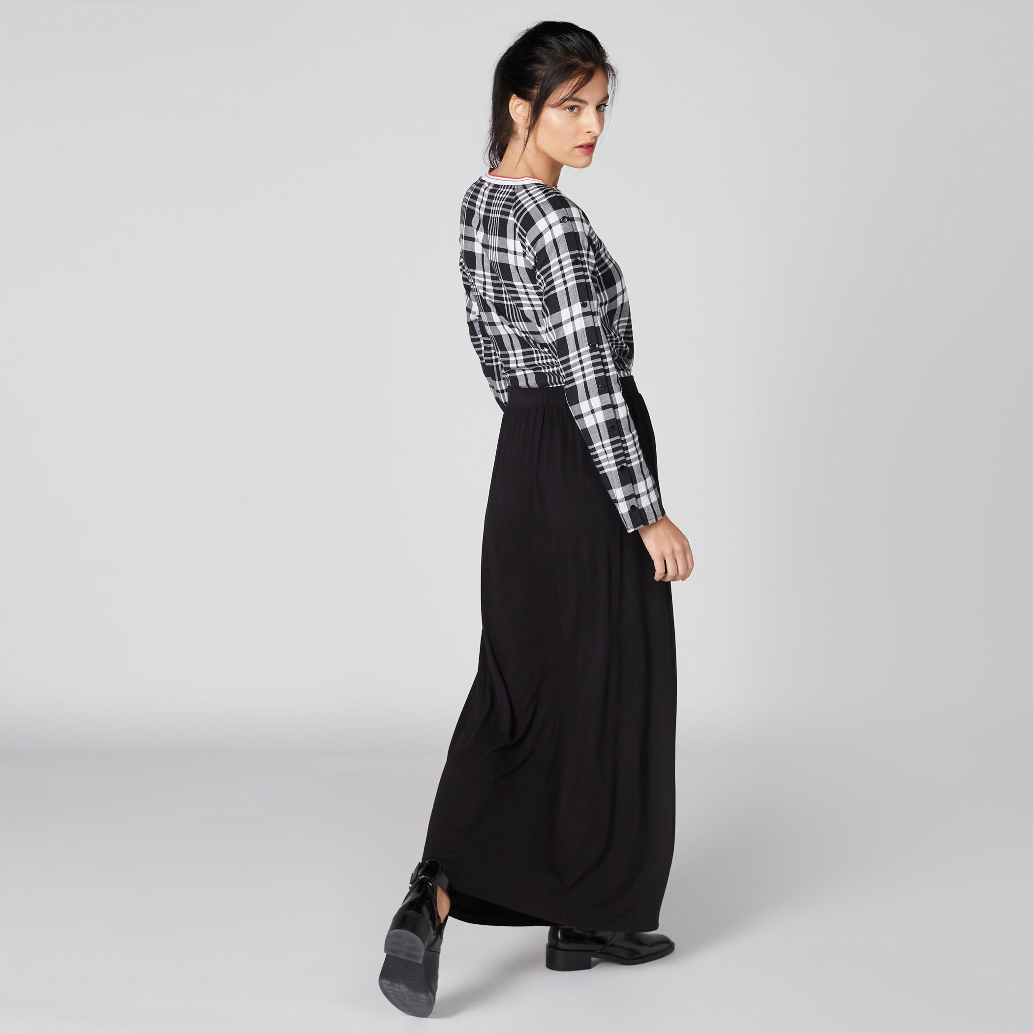 تنورة طويلة إيه لاين بخصر مطاطي-women-clothing-bottoms-skirts-image-3
