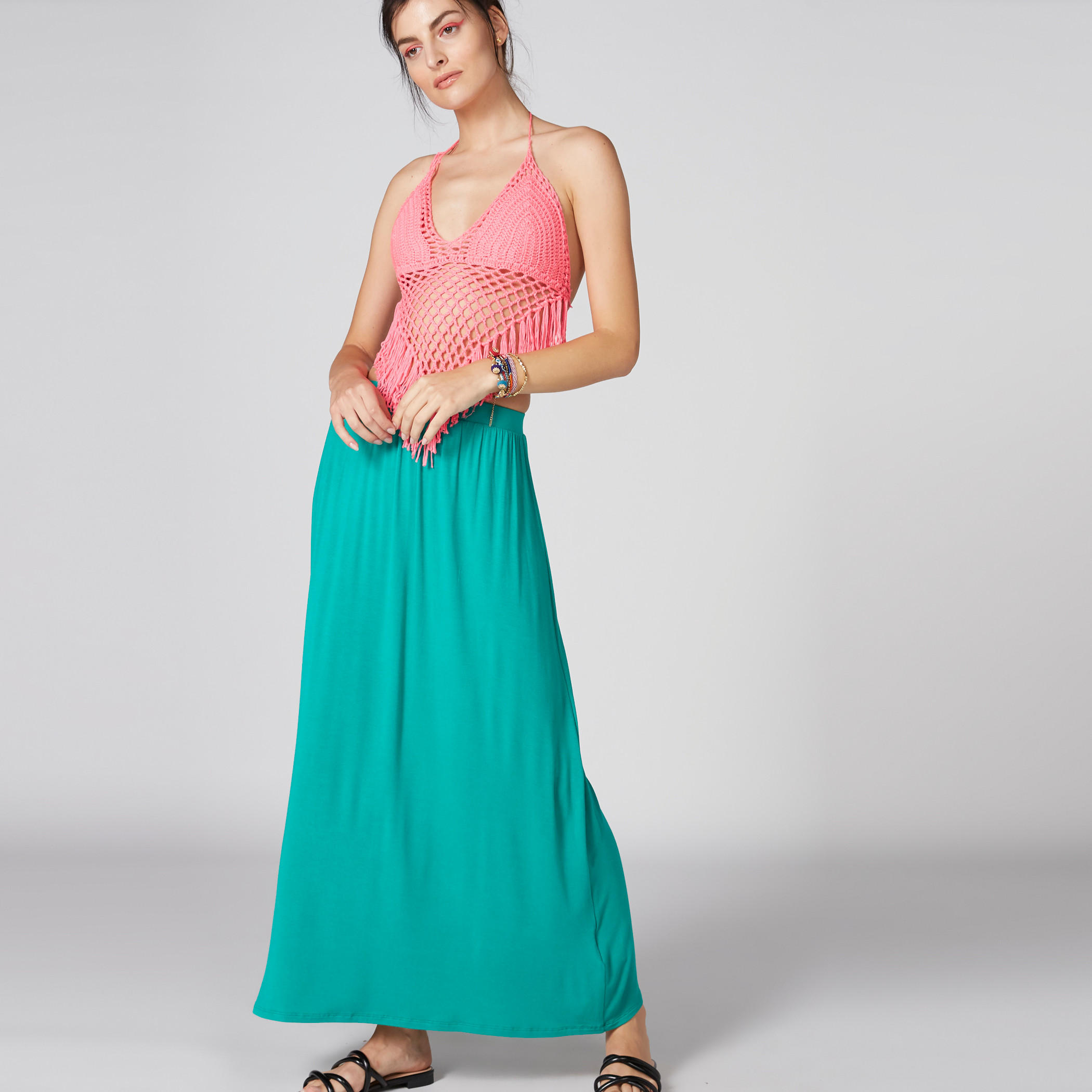 تنورة طويلة بخصر مطّاطي-women-clothing-bottoms-skirts-image-3