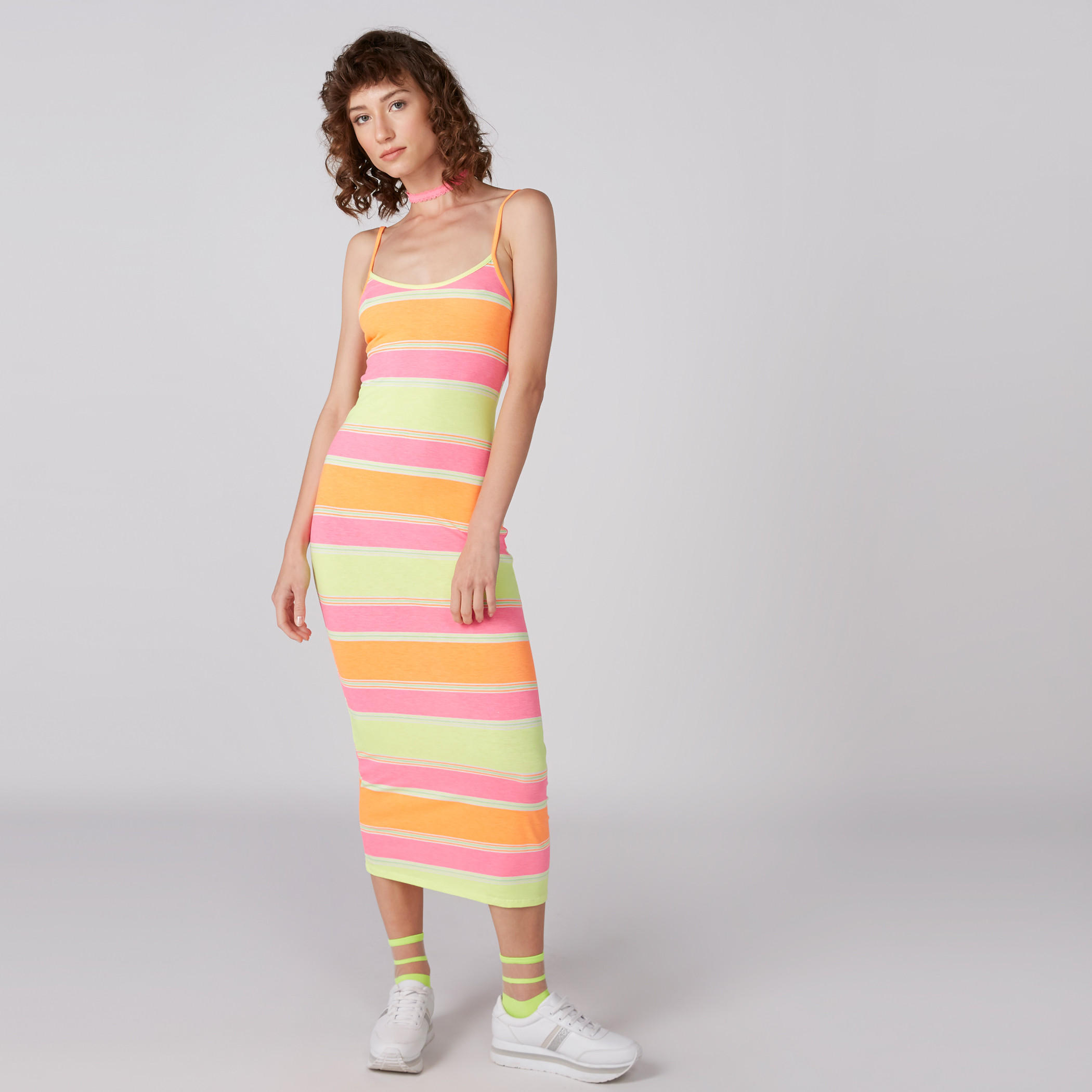 Striped Bodycon Dress with Spaghetti Straps-women-clothing-dresses-image-1