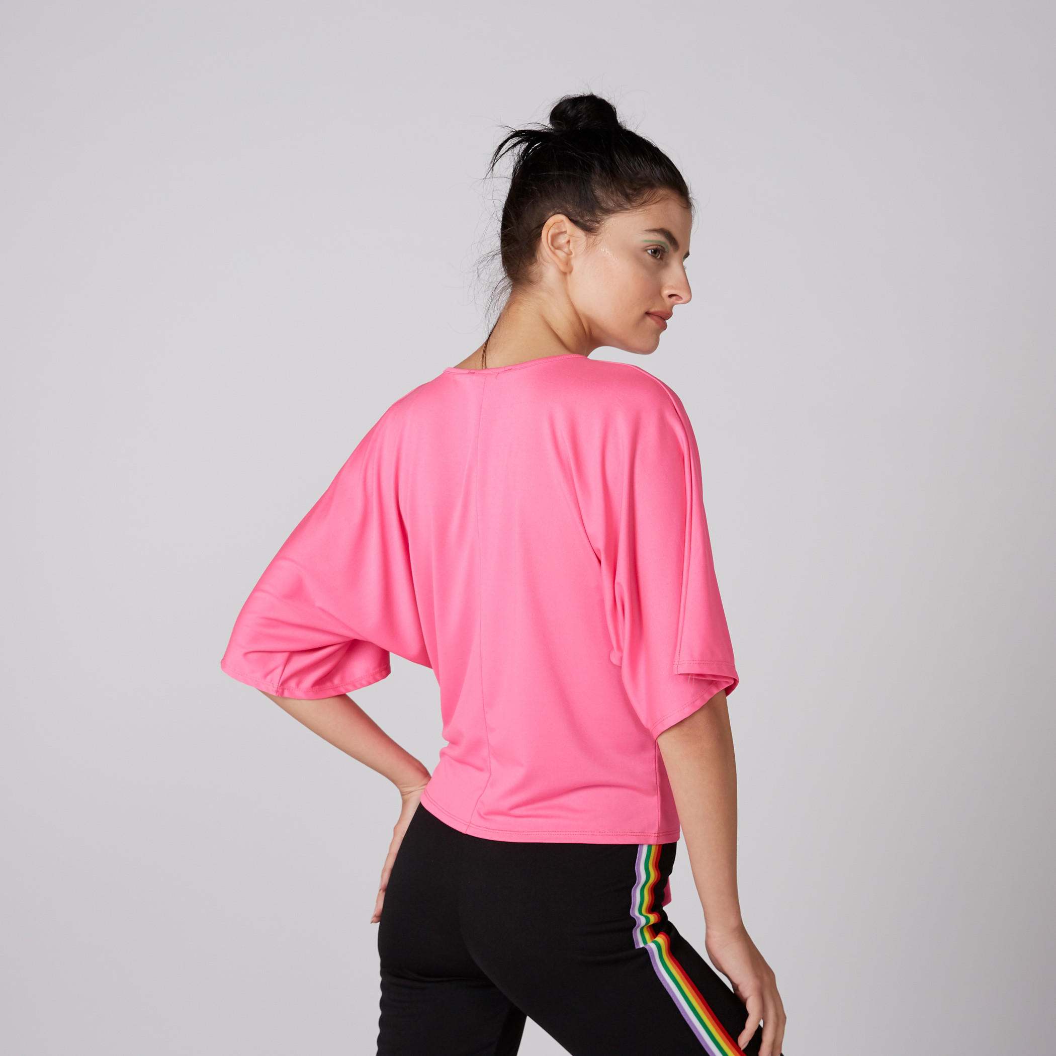 بلوزة بياقة مستديرة وأكمام متصلة ورباط-women-clothing-shirtsandblouses-blouses-image-2