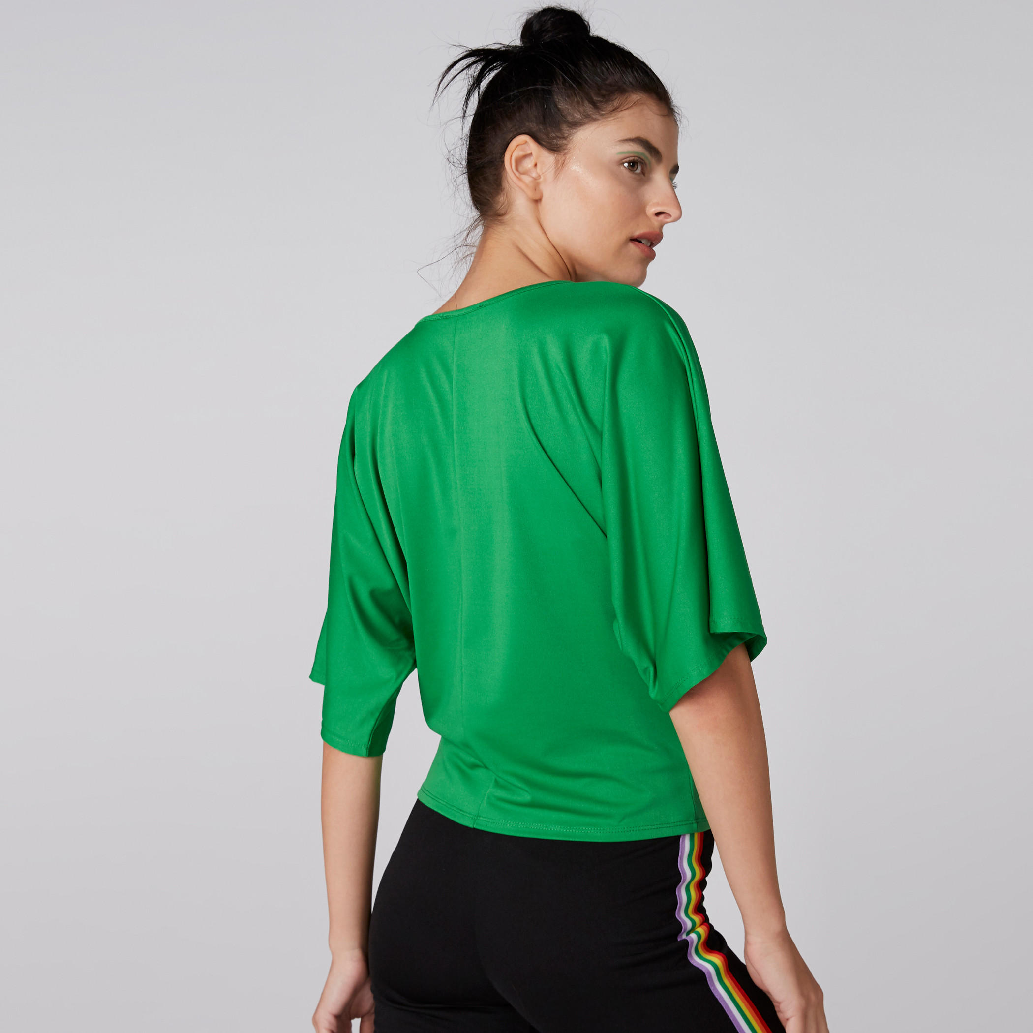 بلوزة بياقة مستديرة وأكمام متصلة ورباط-women-clothing-shirtsandblouses-blouses-image-2