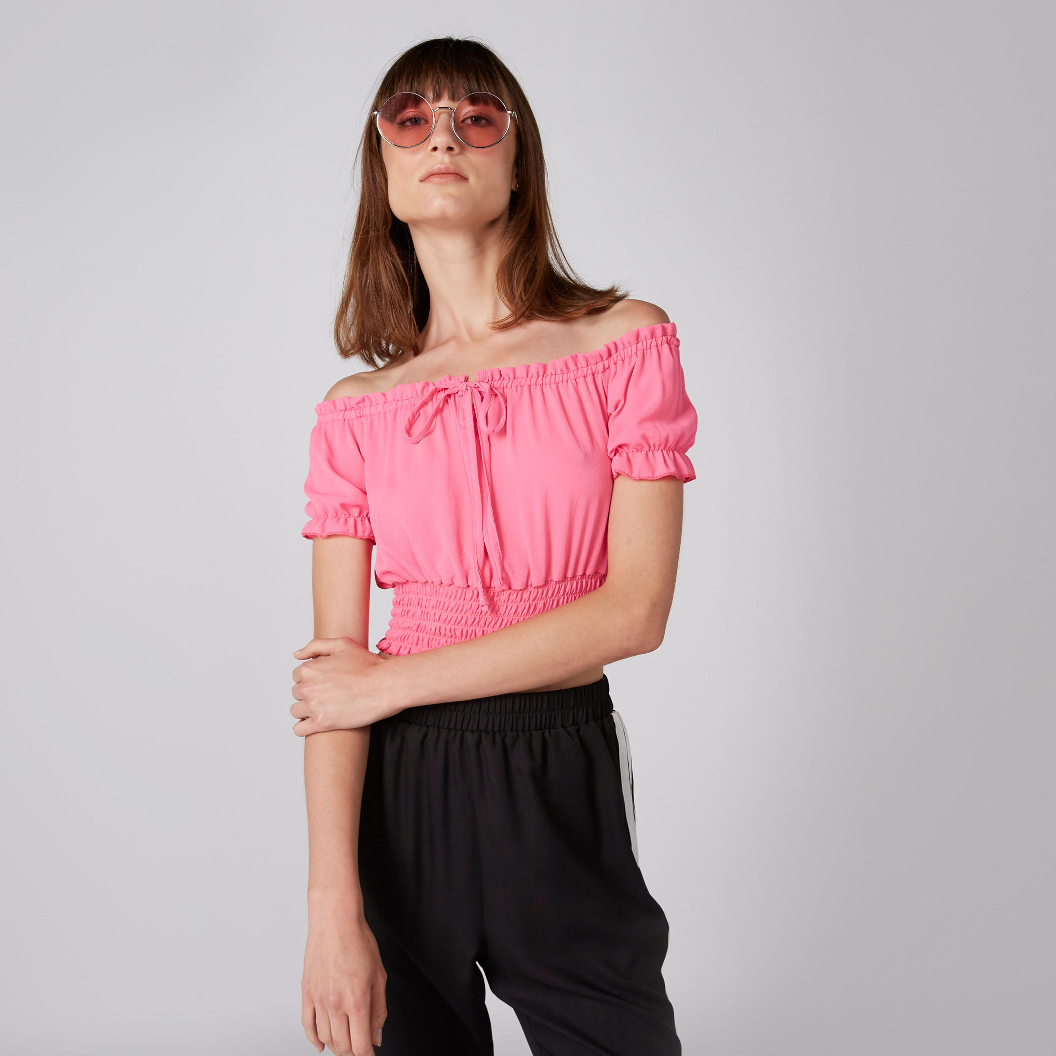 بلوزة بأكتاف مكشوفة وأربطة-women-clothing-shirtsandblouses-blouses-image-2