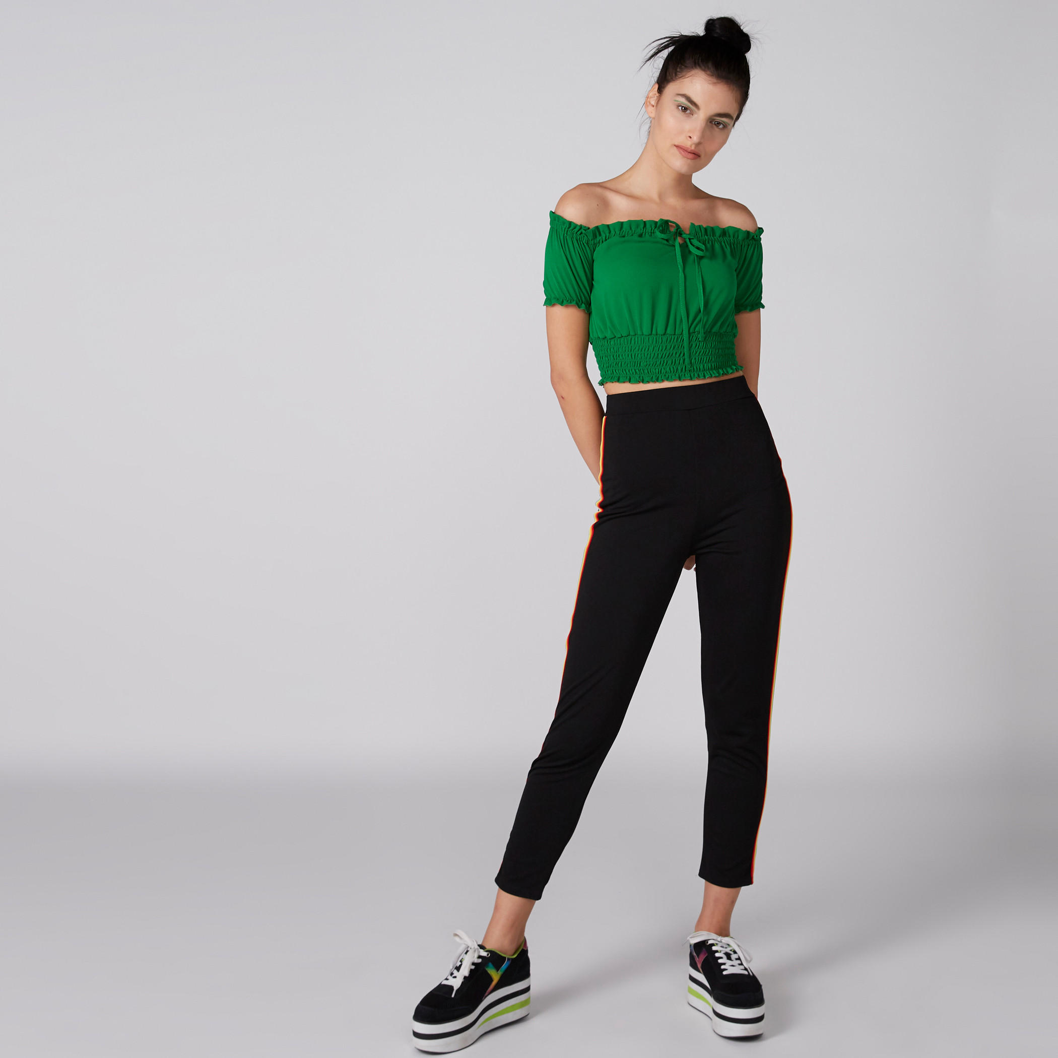بلوزة قصيرة مكشوفة الأكتاف برباط ودرزات-women-clothing-shirtsandblouses-blouses-image-3