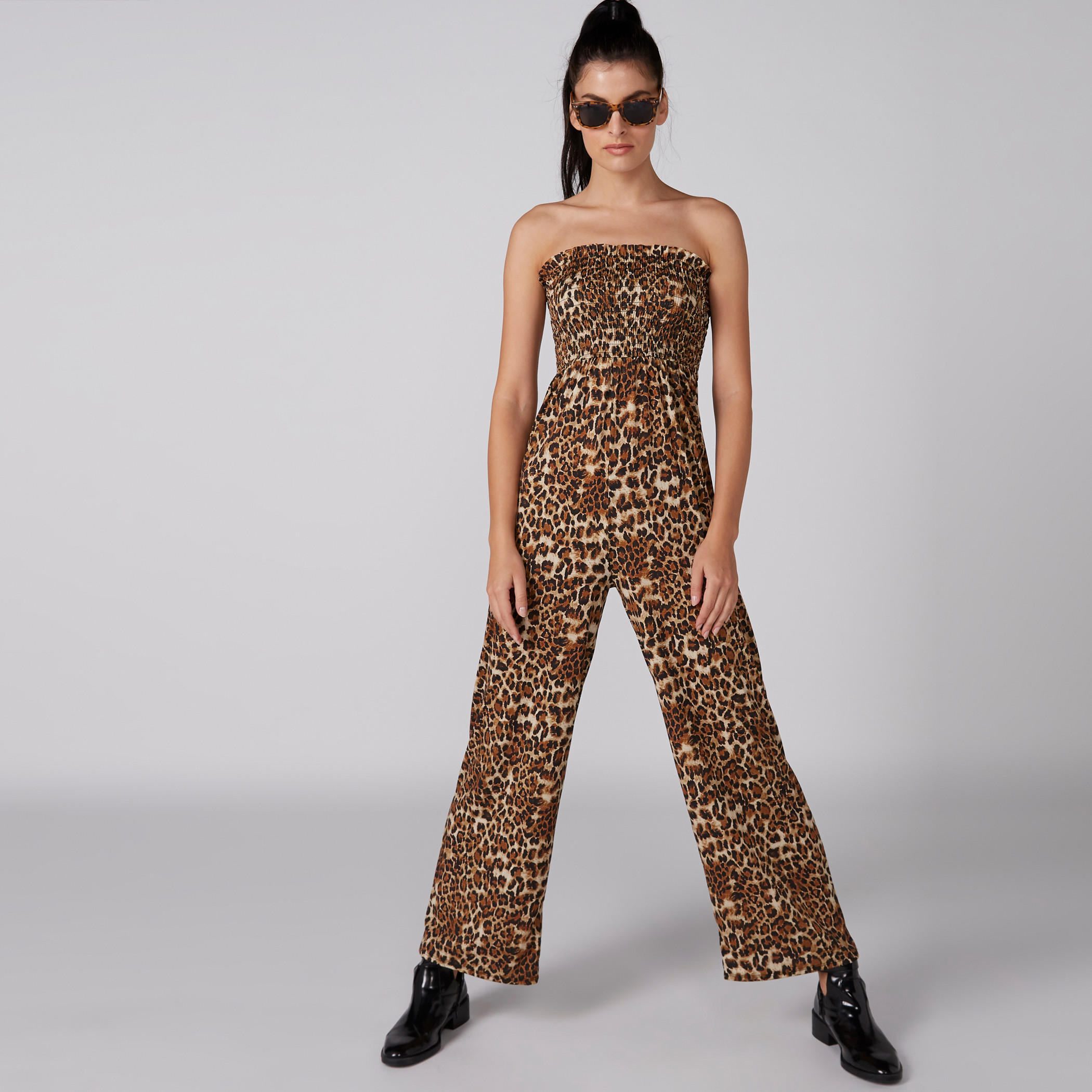 أفرول مكشوف الأكتاف بدرزات وطبعات-women-clothing-jumpsuits-image-1