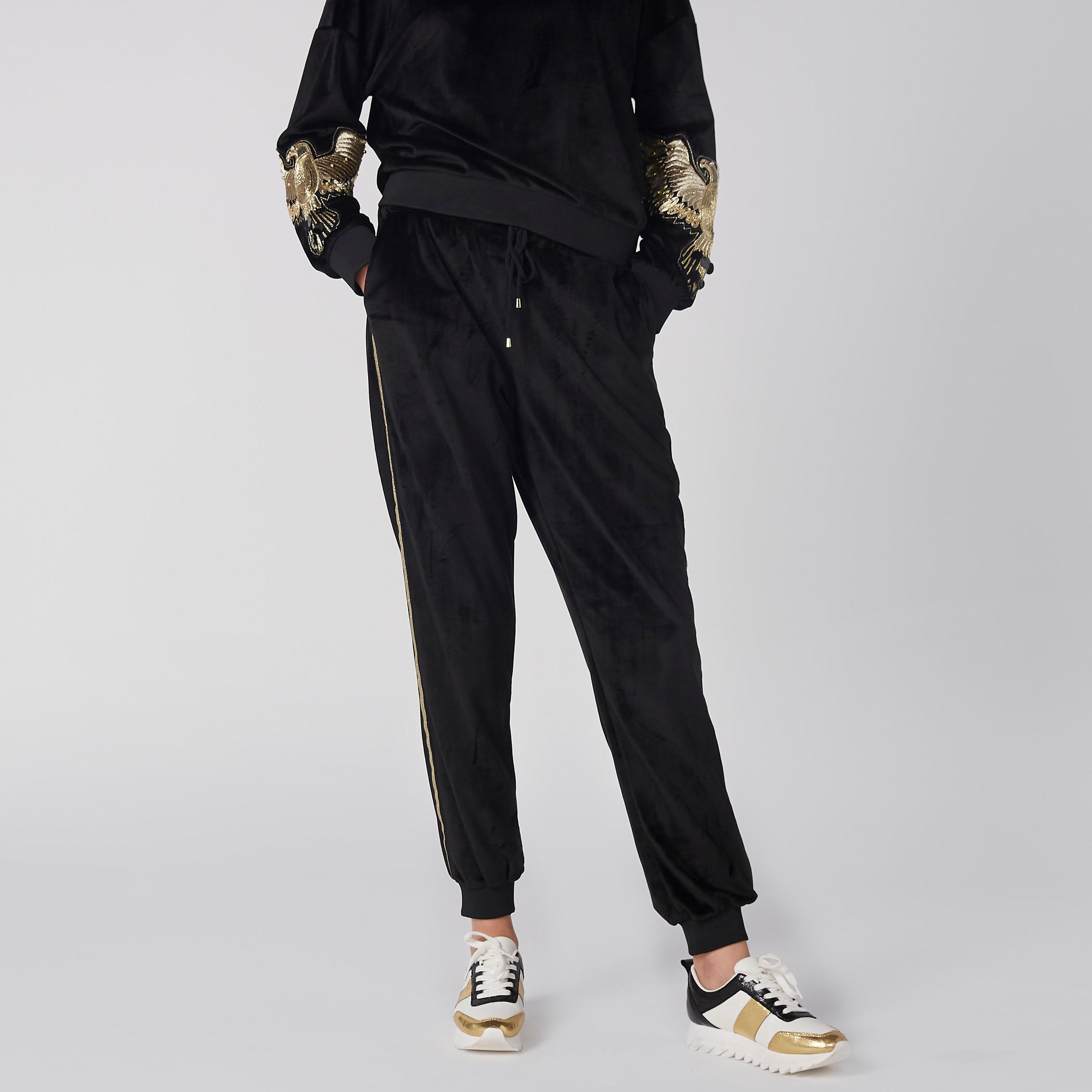 بنطال رياضي طويل بخصر مطّاطي-women-clothing-bottoms-joggers-image-2