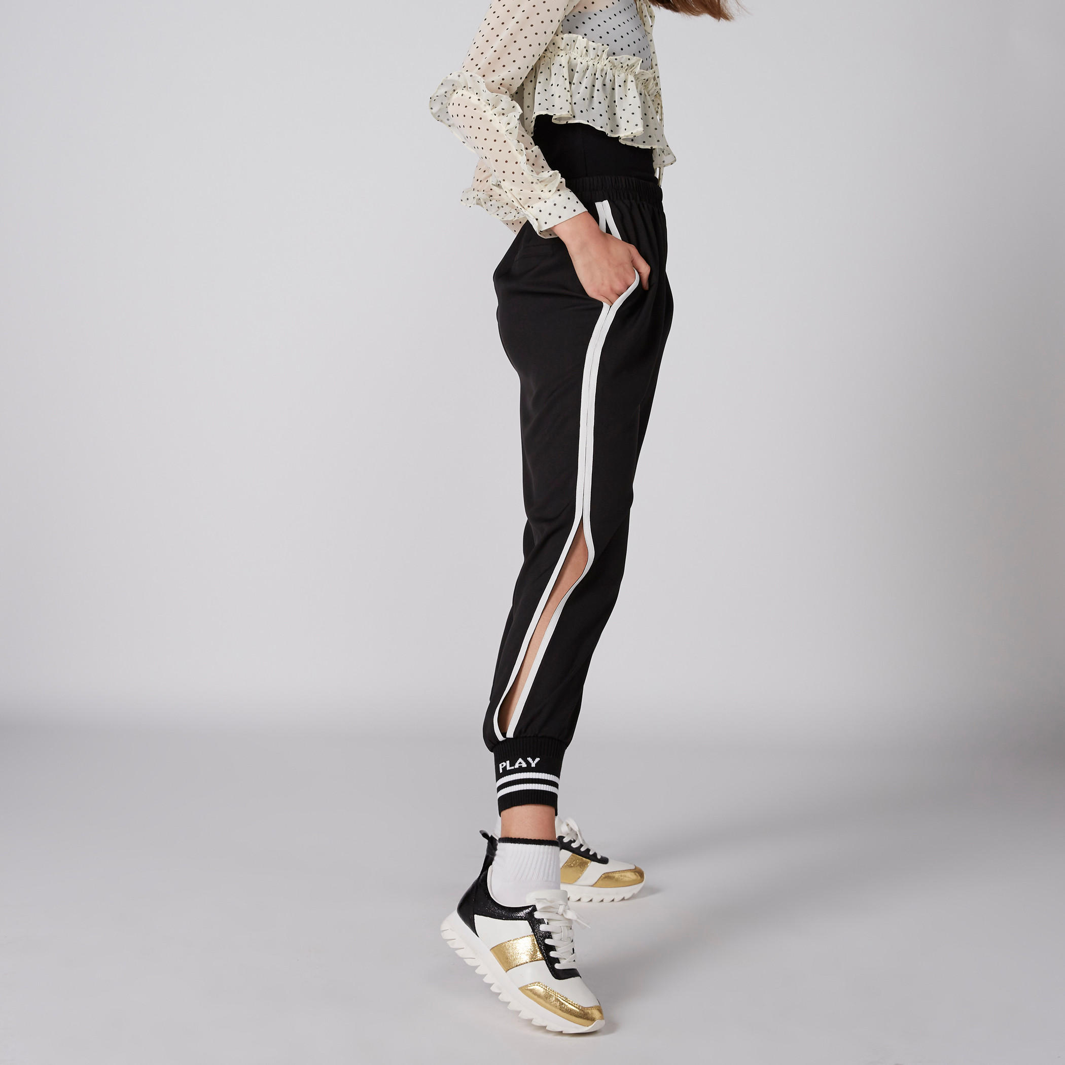 Full Length Jog Pants with Elasticised Waistband and Side Slit-women-clothing-bottoms-joggers-image-3