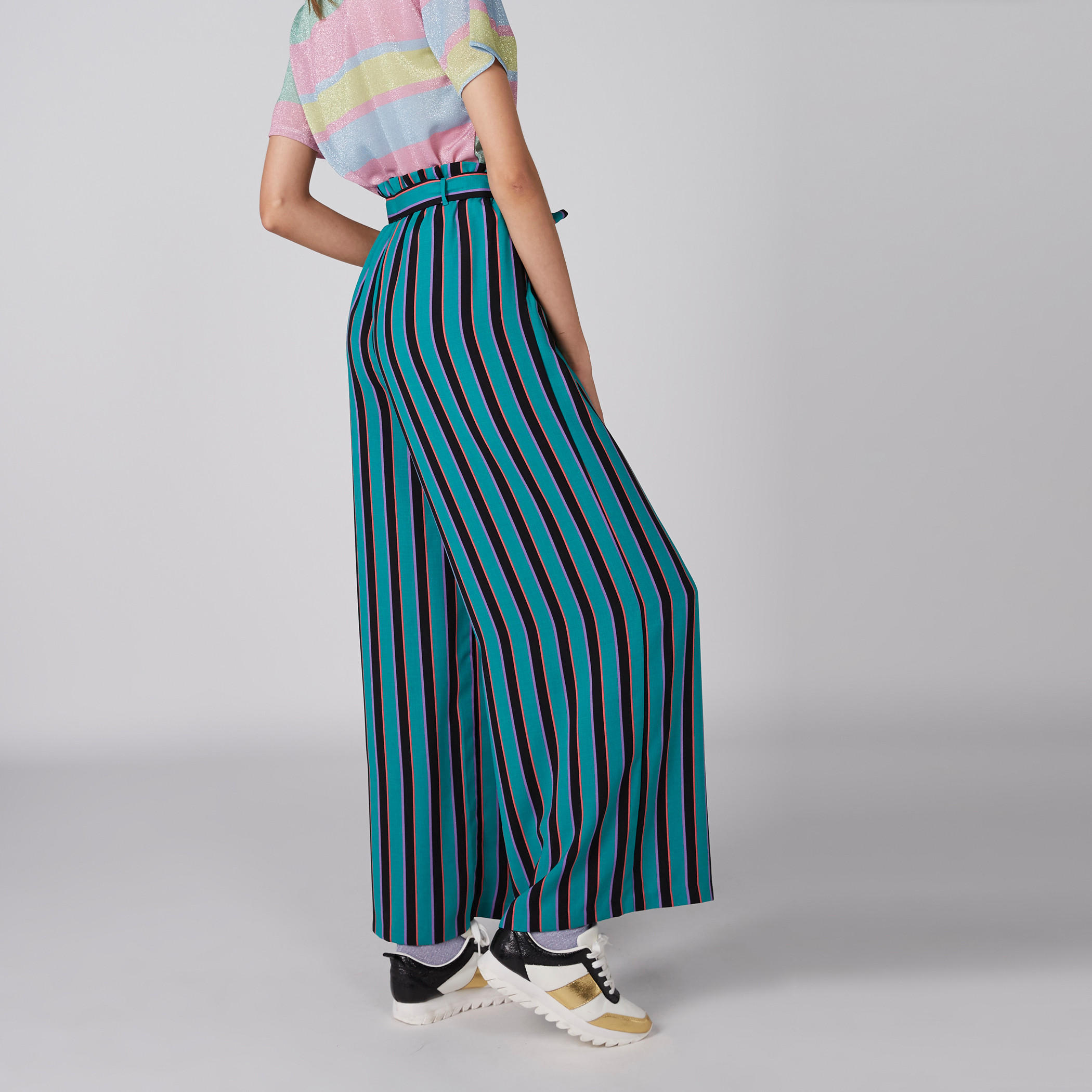 بنطال بالازو مقلم بجيوب وأربطة-women-clothing-bottoms-trousers-image-2