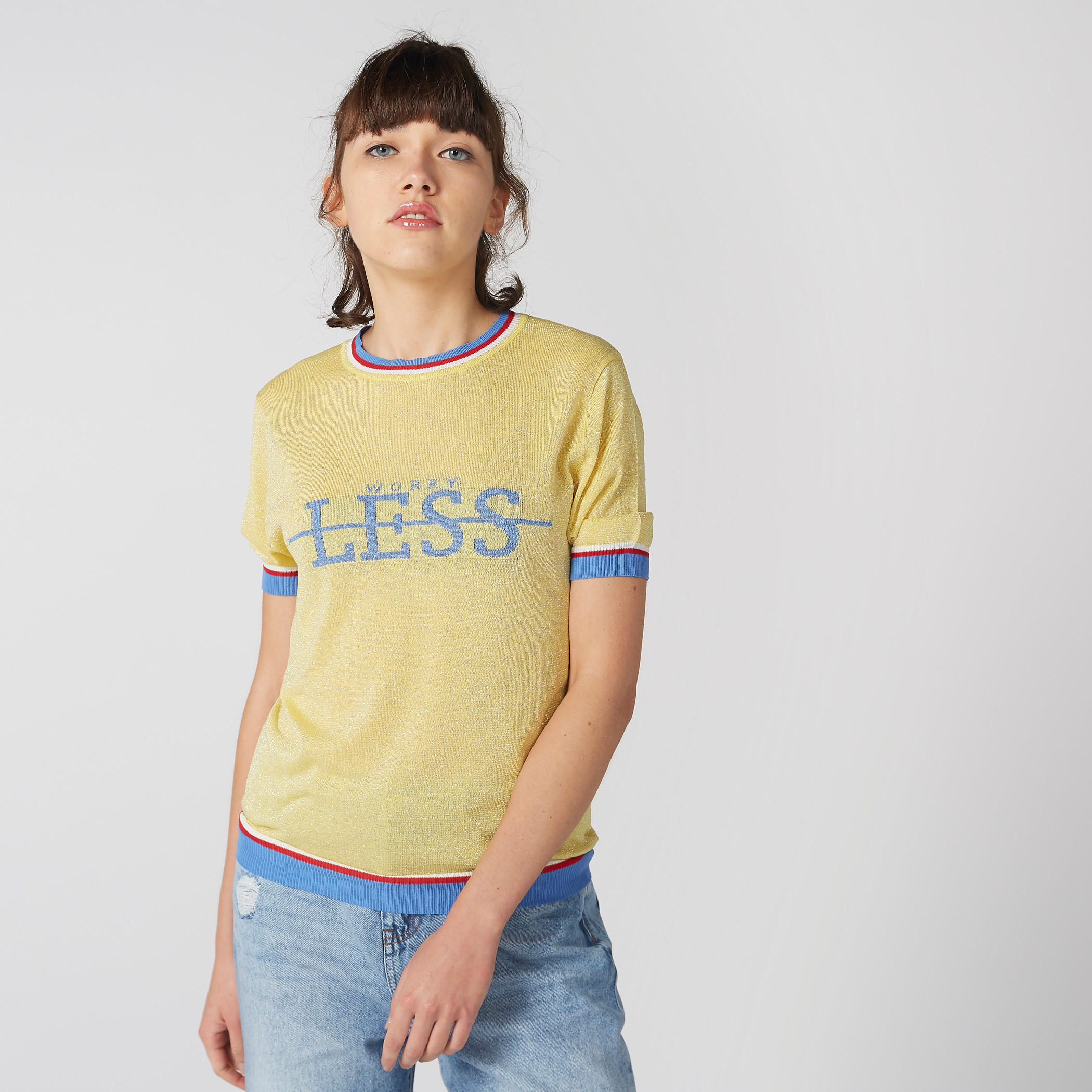 Printed T-Shirt with Crew Neck and Short Sleeves-women-clothing-tshirts-image-1