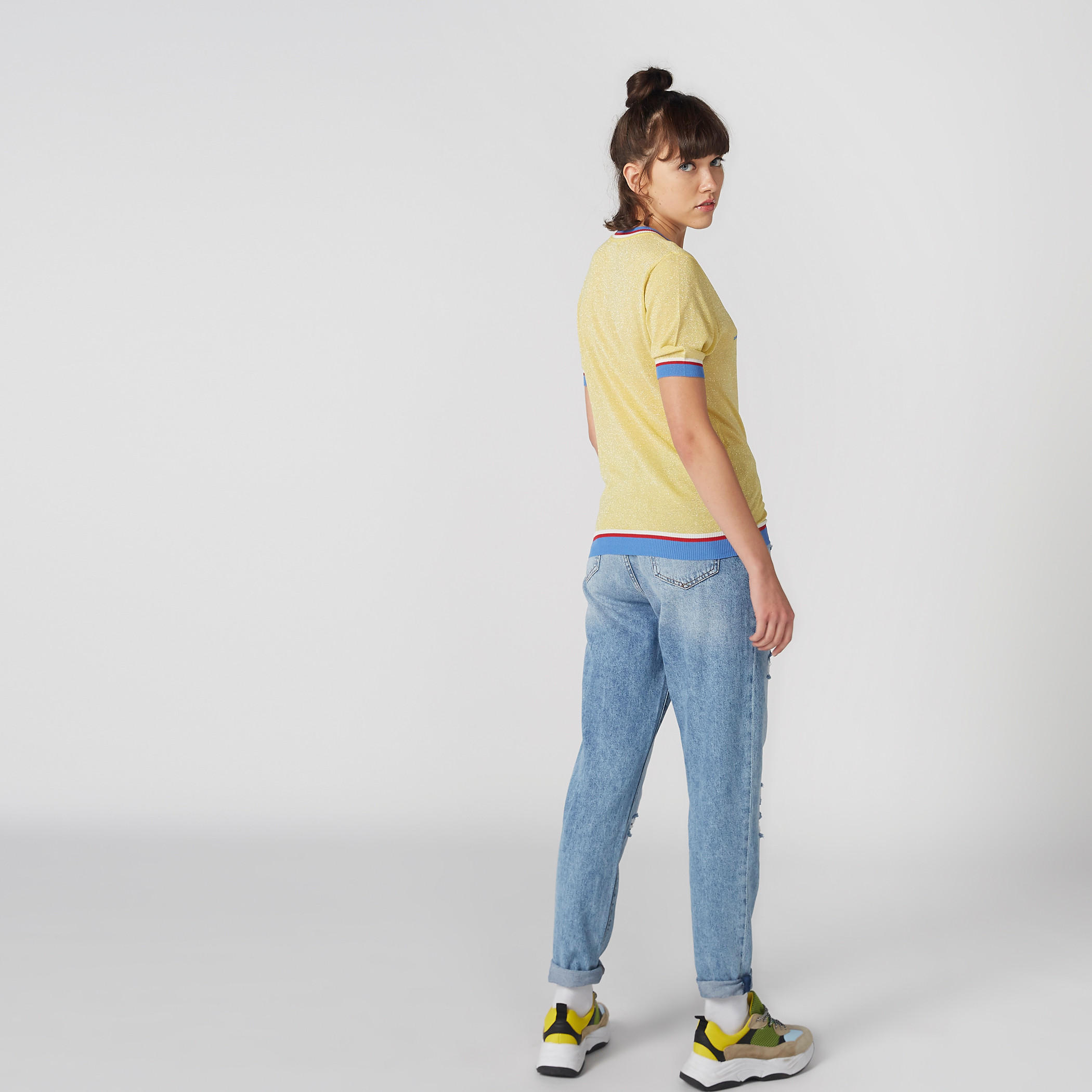 Printed T-Shirt with Crew Neck and Short Sleeves-women-clothing-tshirts-image-3