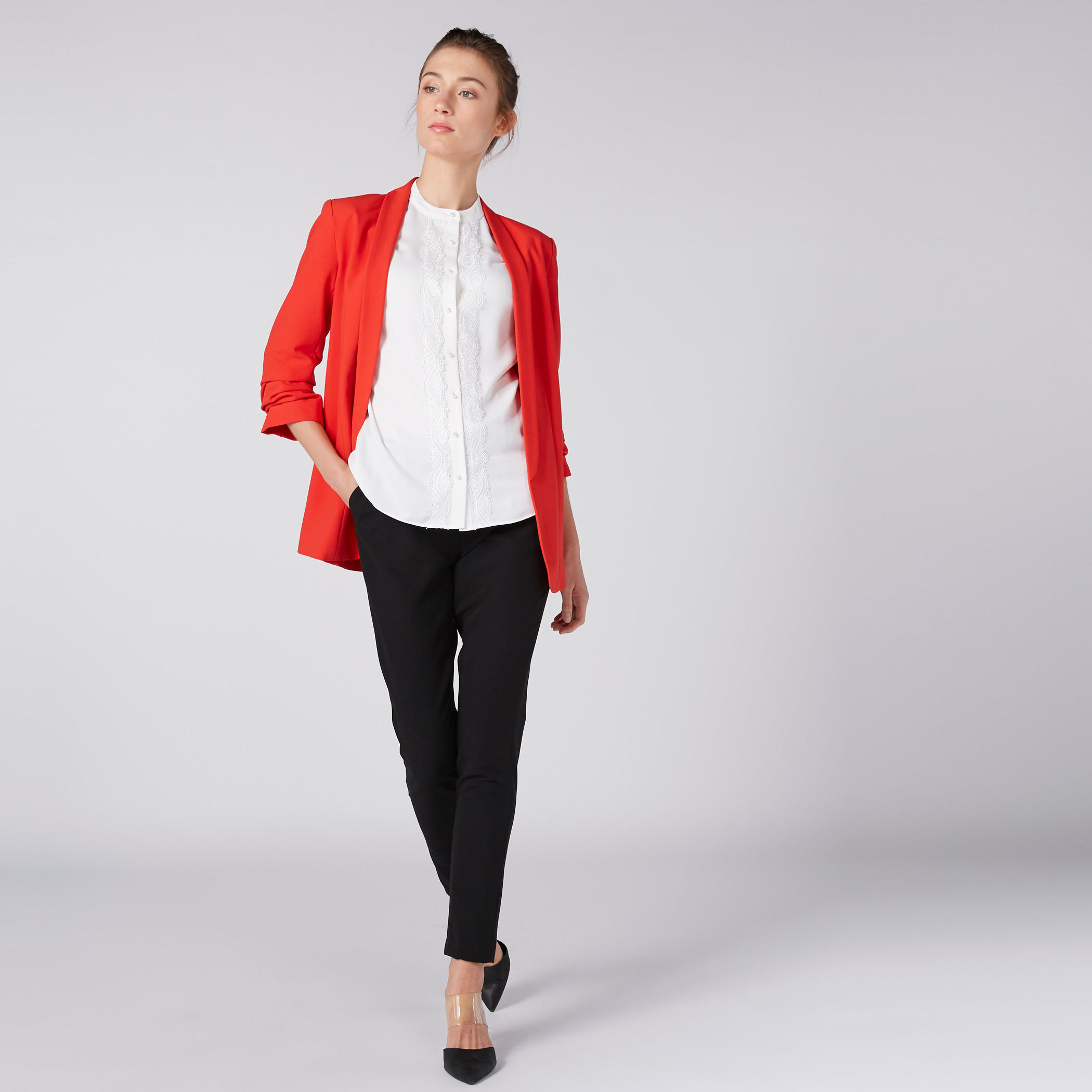 Open Front Blazer with 3/4 Sleeves-women-clothing-coatsandjackets-blazers-image-4