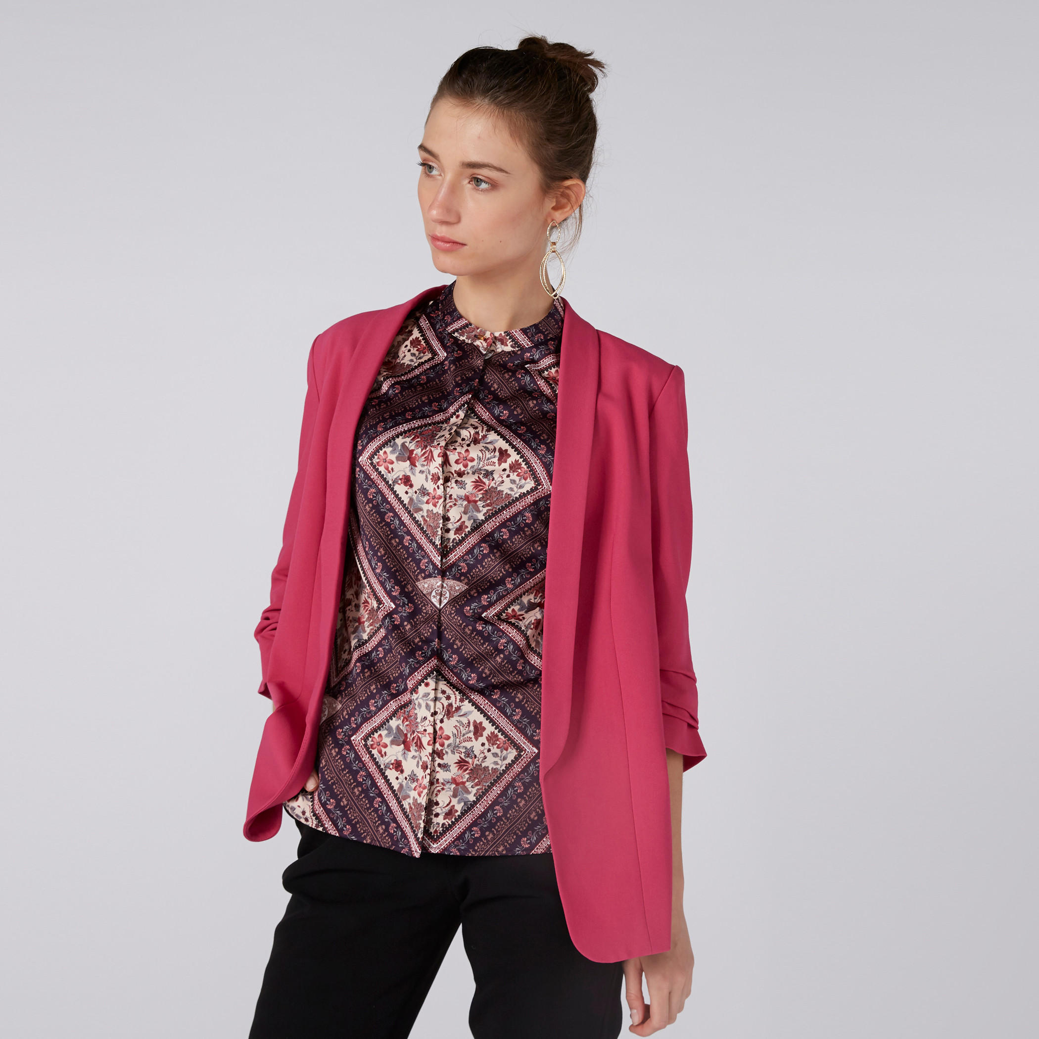 بليزر مفتوح من الأمام بأكمام 3/4-women-clothing-coatsandjackets-blazers-image-12