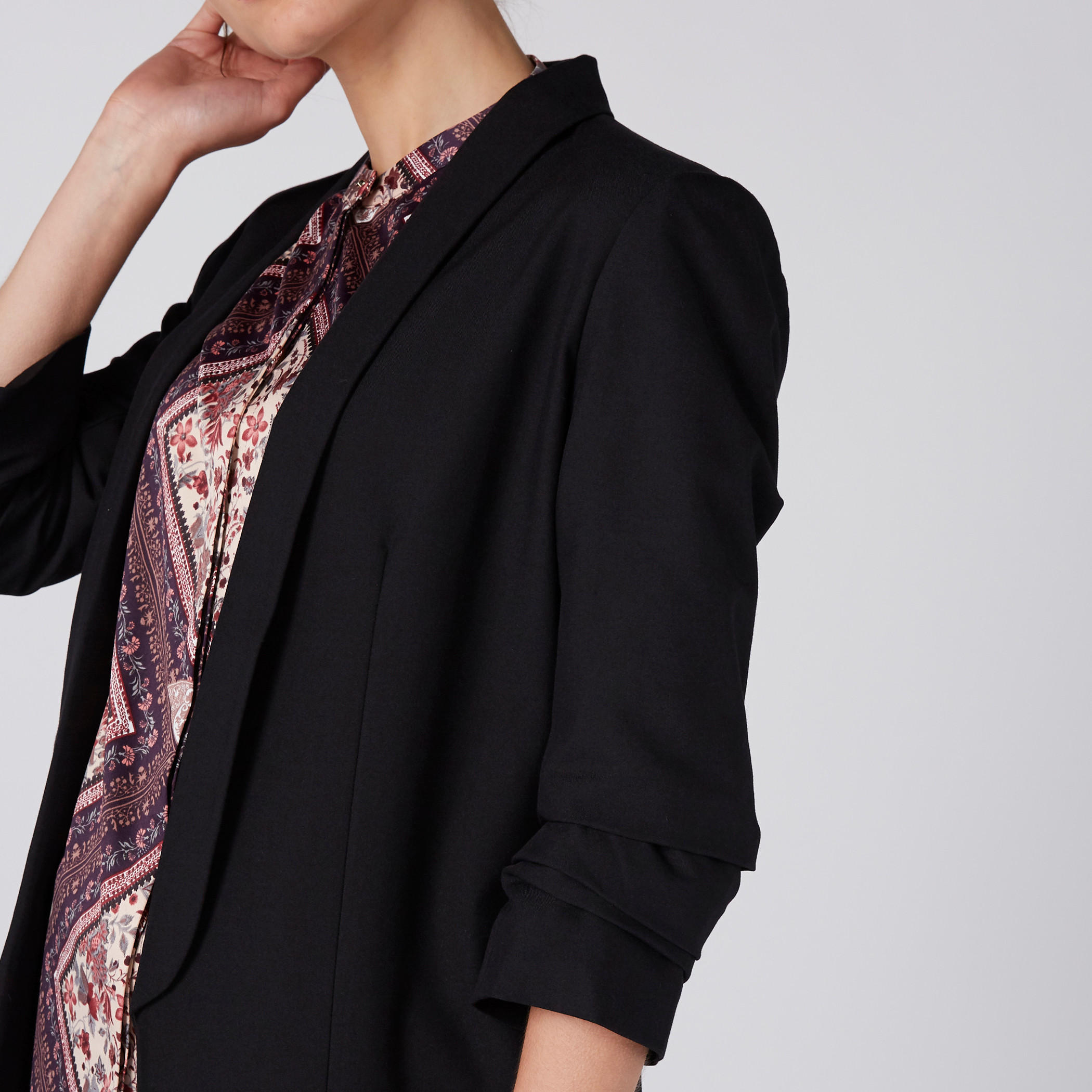 بليزر مفتوح من الأمام بأكمام 3/4-women-clothing-coatsandjackets-blazers-image-7