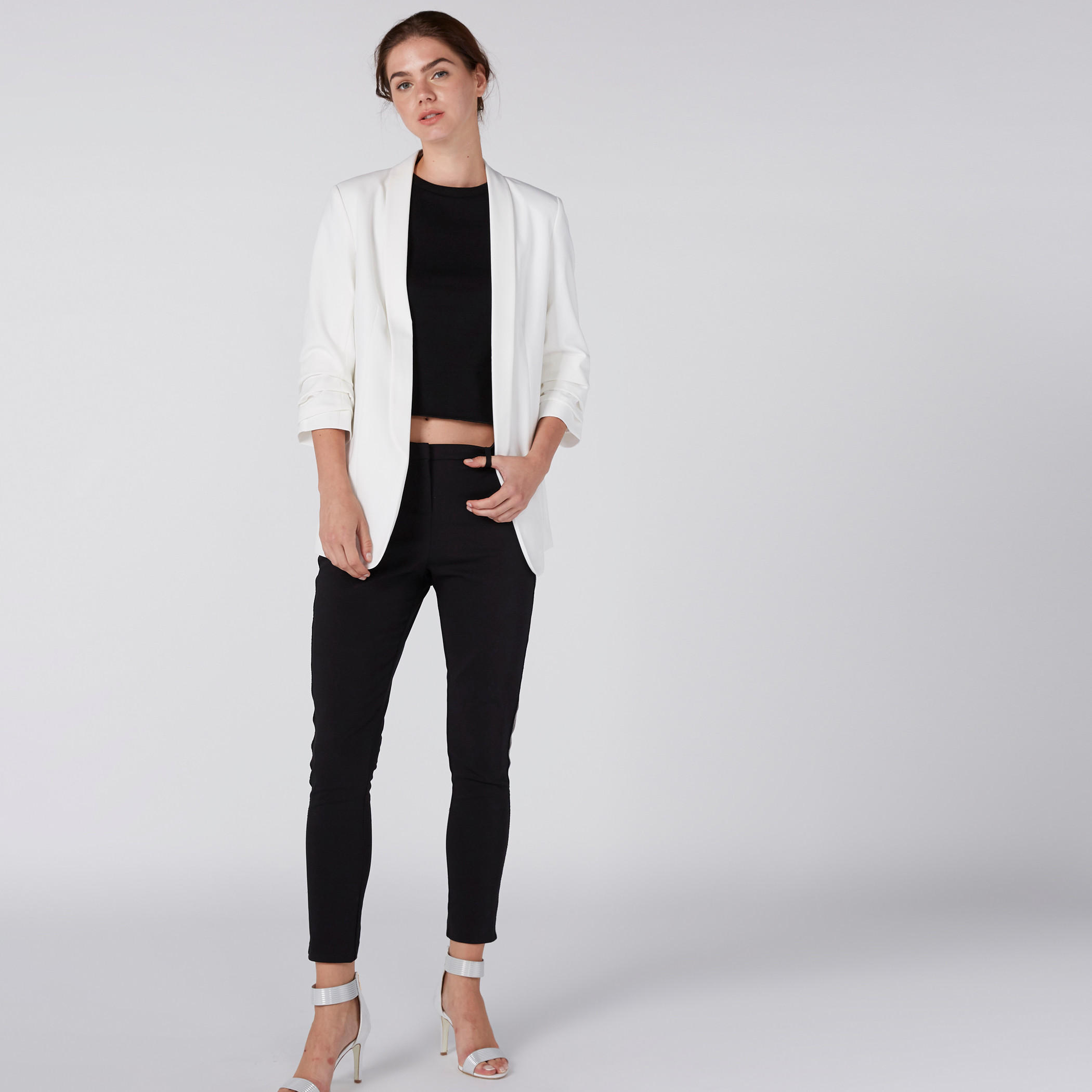 بليزر مفتوح من الأمام بأكمام 3/4-women-clothing-coatsandjackets-blazers-image-22