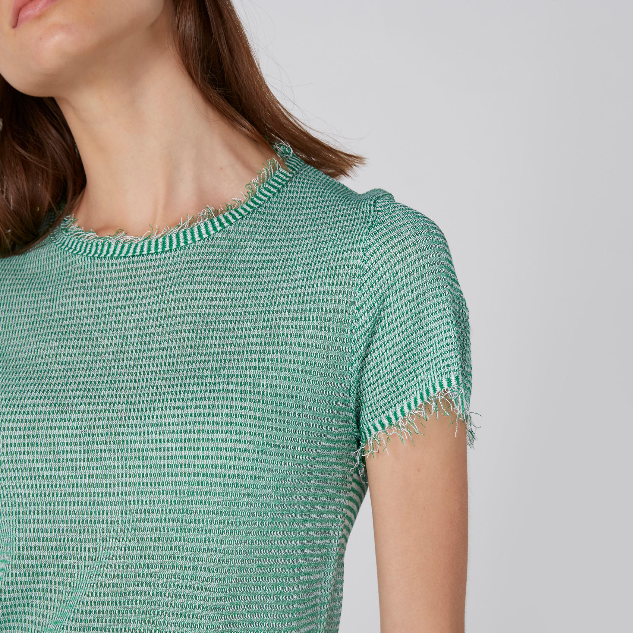 بلوزة بياقة مستديرة وأكمام قصيرة-women-clothing-shirtsandblouses-blouses-image-1