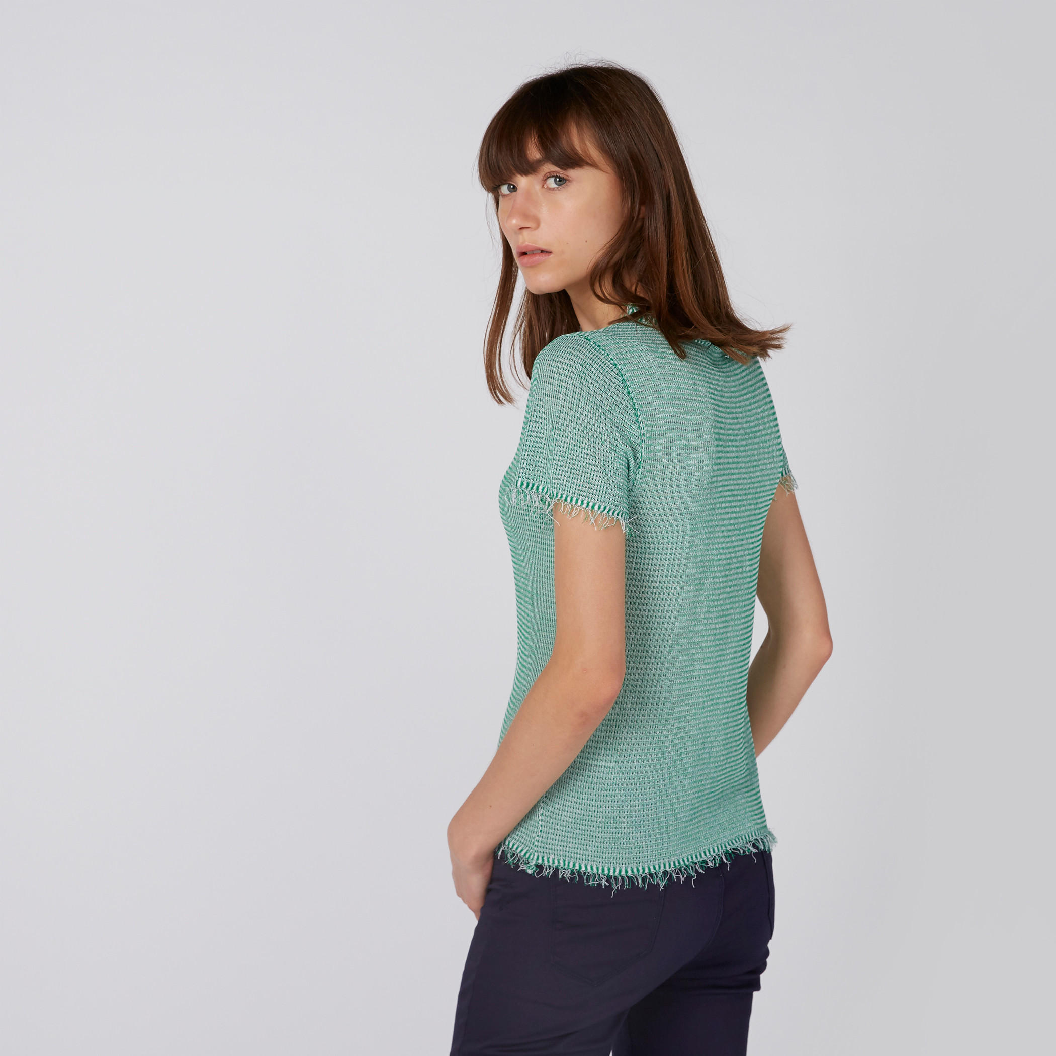 بلوزة بياقة مستديرة وأكمام قصيرة-women-clothing-shirtsandblouses-blouses-image-3
