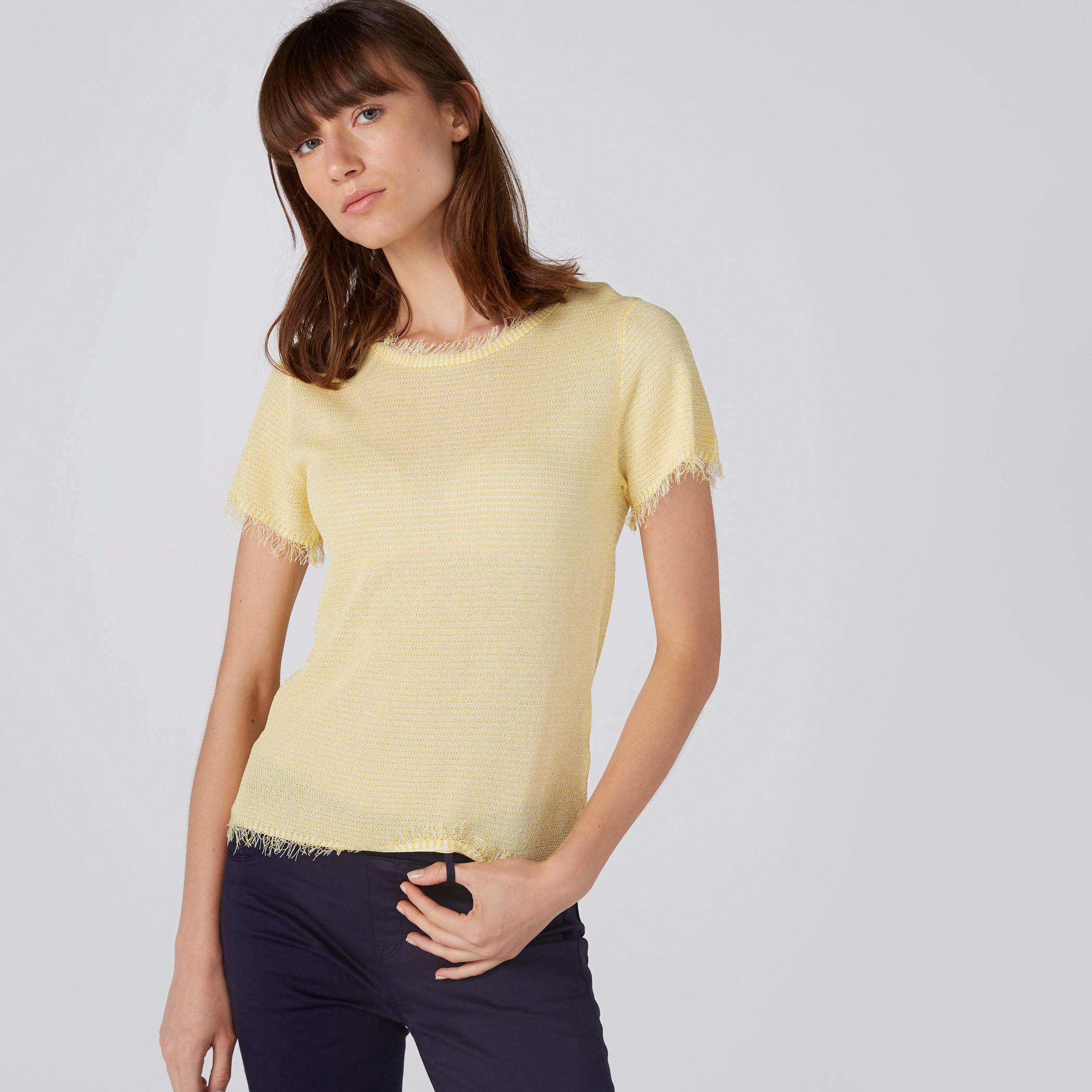 بلوزة بياقة مستديرة وأكمام قصيرة-women-clothing-shirtsandblouses-blouses-image-2