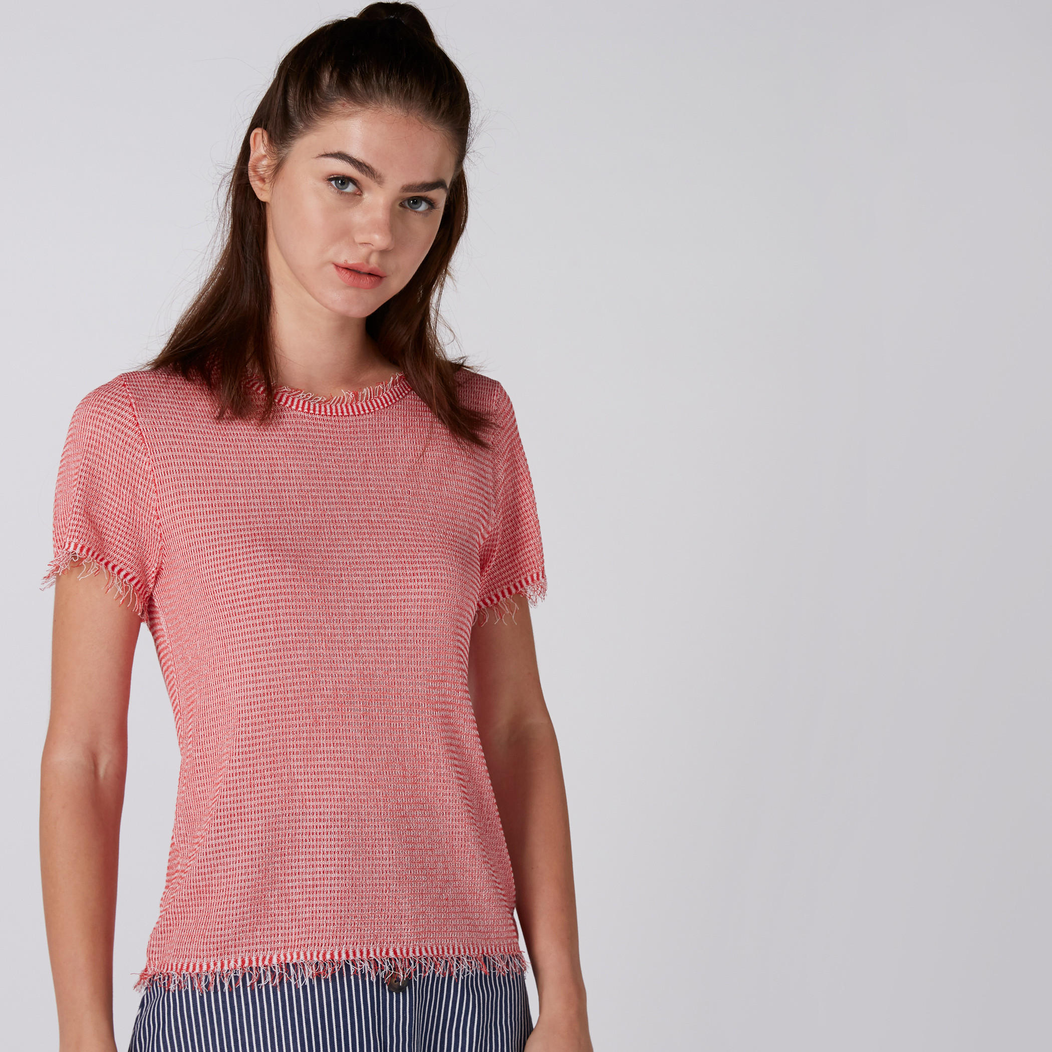 بلوزة بياقة مستديرة وأكمام قصيرة-women-clothing-tshirts-image-5