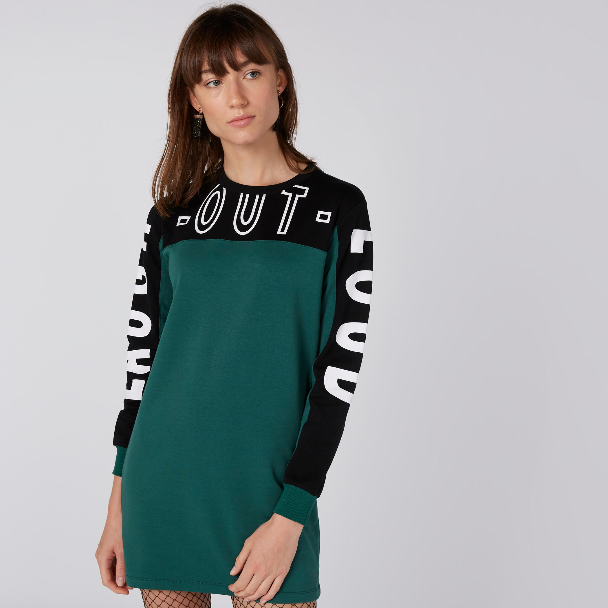 فستان قصير بطبعات وأكمام طويلة بأساور-women-clothing-dresses-image-2