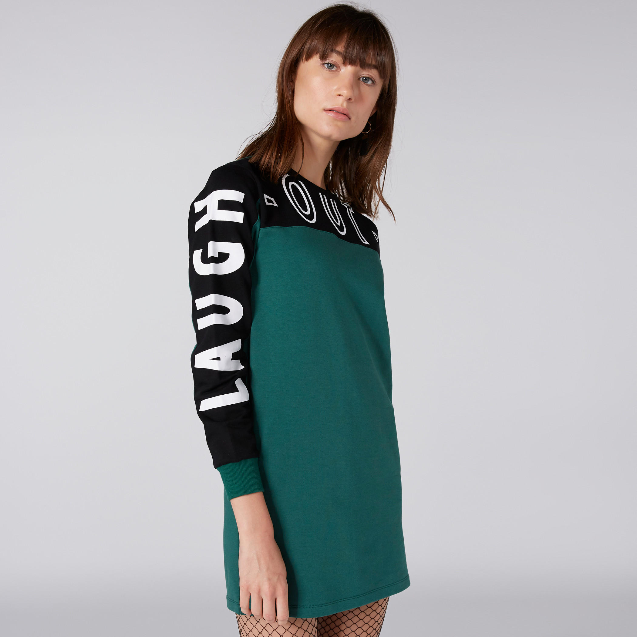 فستان قصير بطبعات وأكمام طويلة بأساور-women-clothing-dresses-image-3