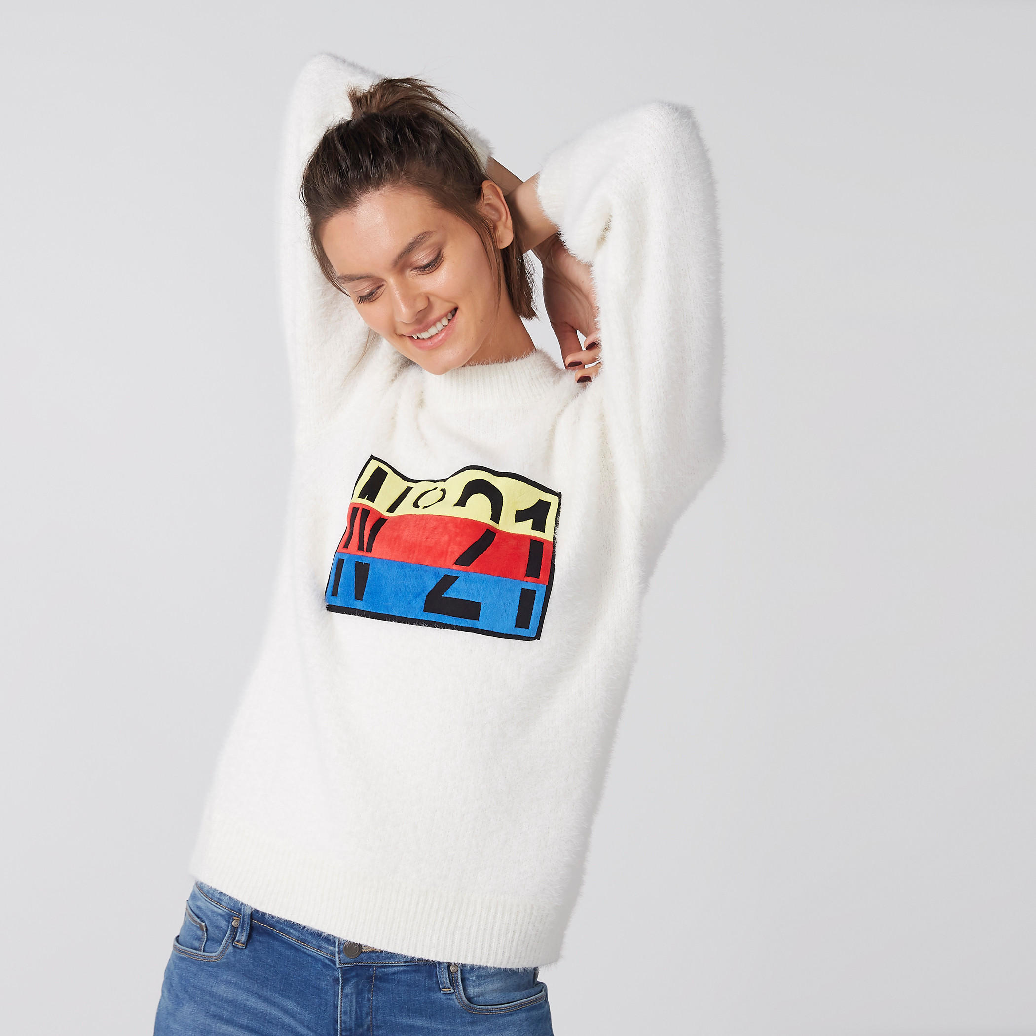 سويتر قطيفة بياقة عالية وأكمام طويلة-women-winterwear-hoodiesandsweatshirts-sweatshirts-image-1