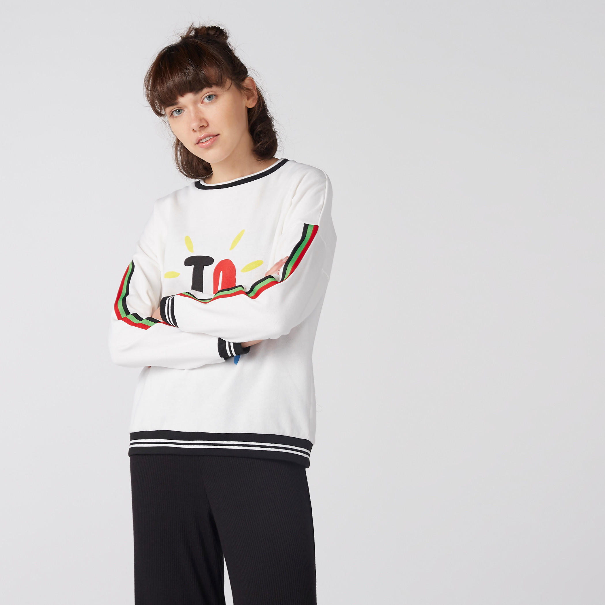Printed Sweatshirt with Round Neck and Drop Shoulder Sleeves-women-winterwear-hoodiesandsweatshirts-sweatshirts-image-3