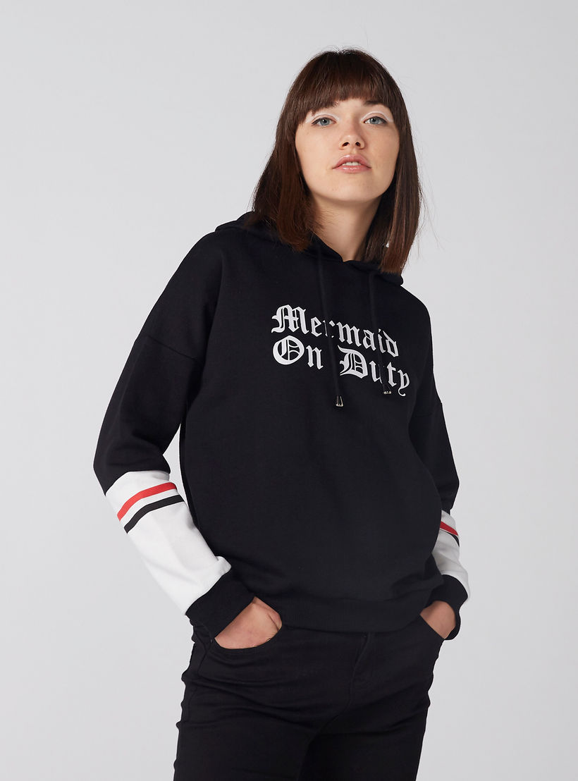 Printed Sweatshirt with Drop Shoulder Sleeves and Hood-women-winterwear-hoodiesandsweatshirts-hoodies-image-1