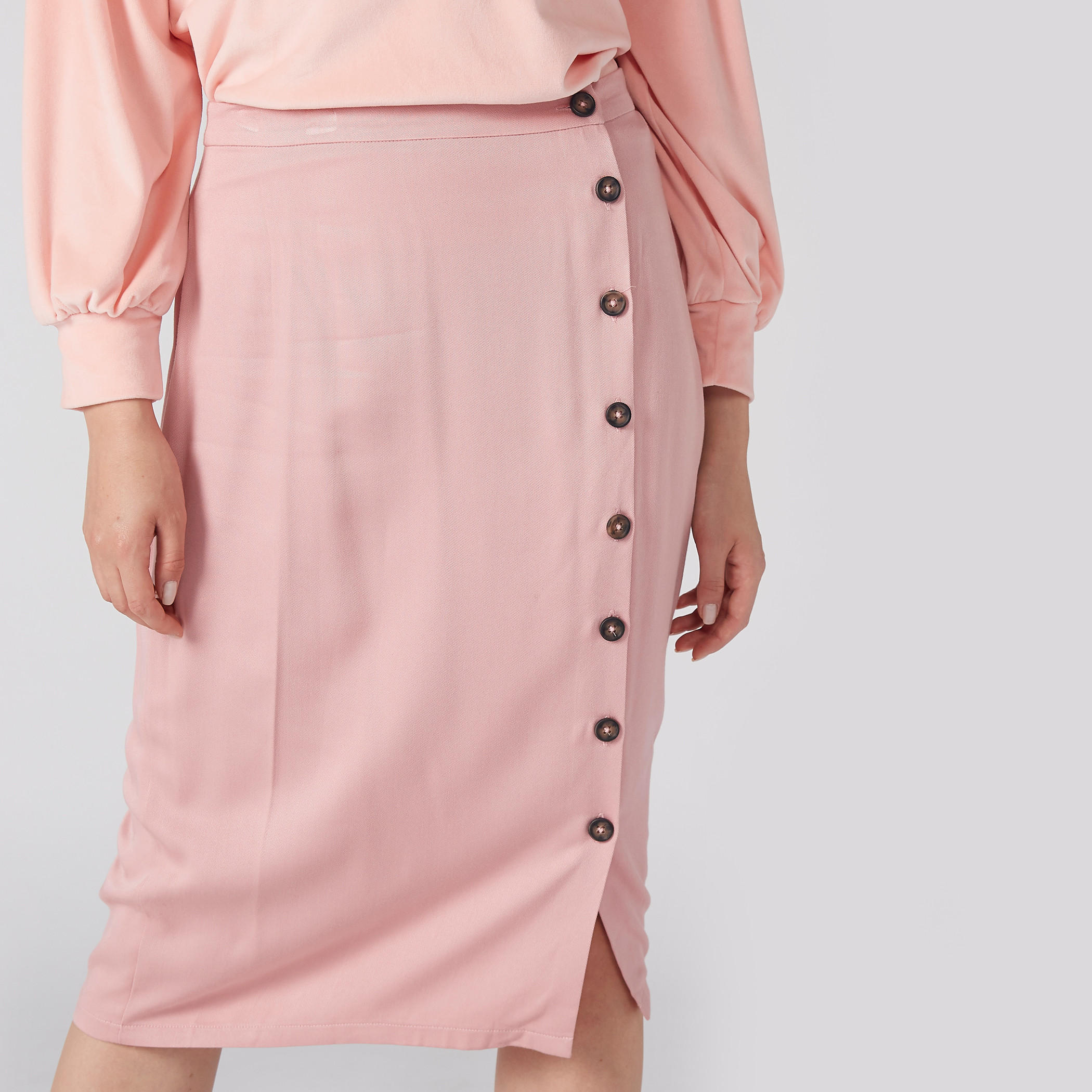 تنورة ضيّقة متوسطة الطول بأزرار-women-clothing-bottoms-skirts-image-7