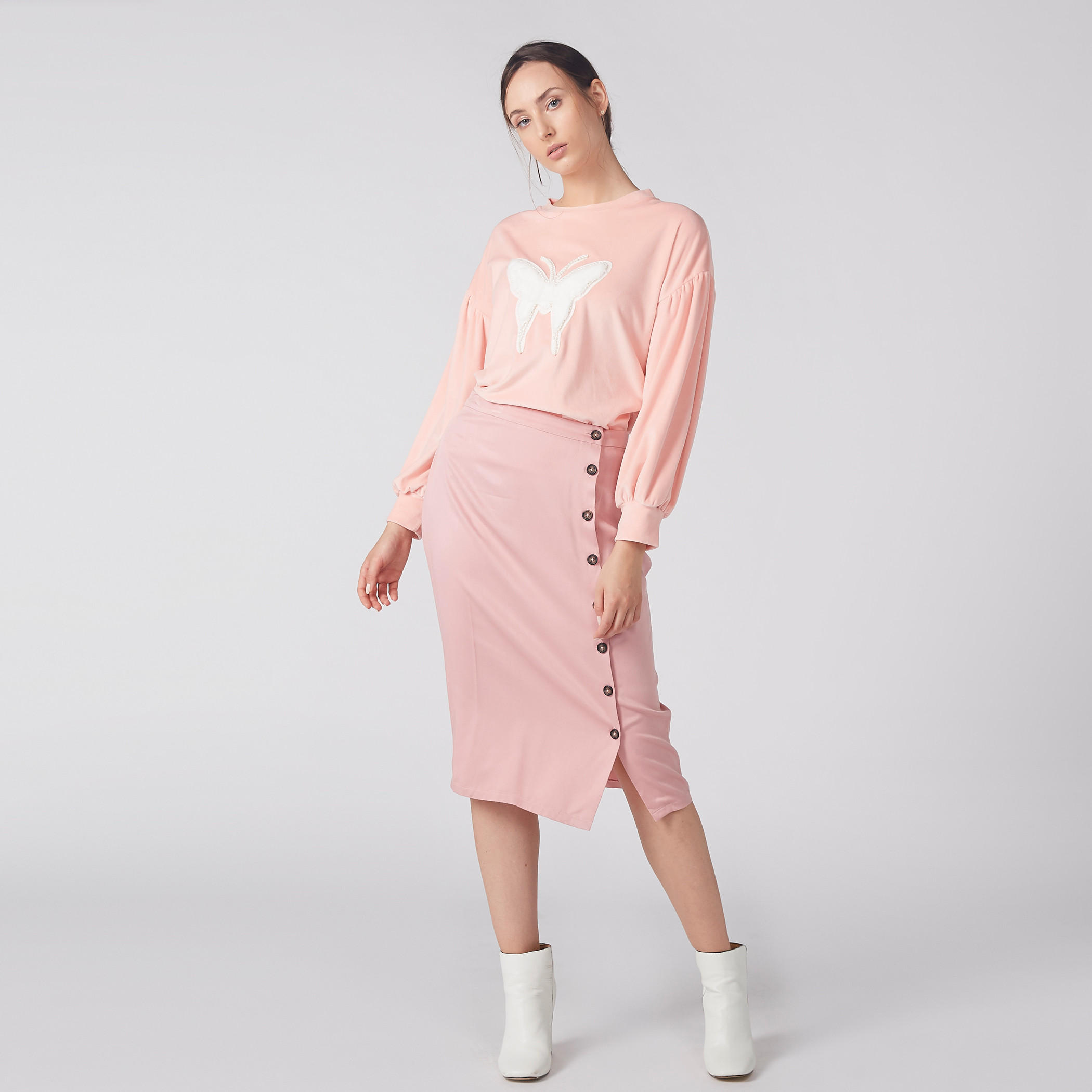 تنورة ضيّقة متوسطة الطول بأزرار-women-clothing-bottoms-skirts-image-9