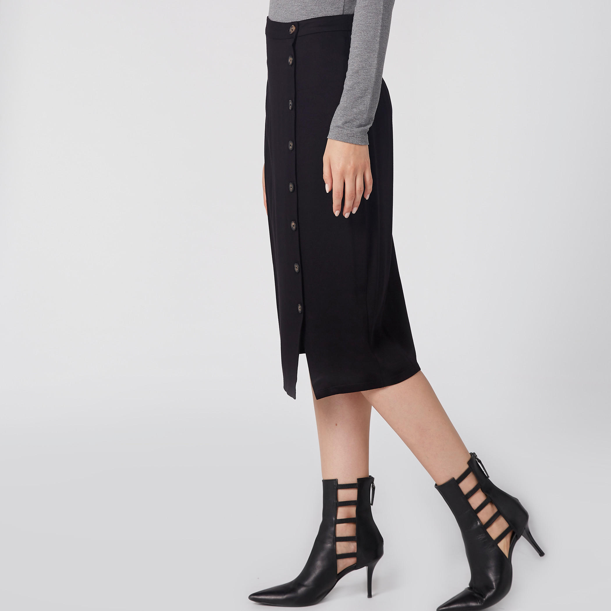 تنورة ضيّقة متوسطة الطول بأزرار-women-clothing-bottoms-skirts-image-2
