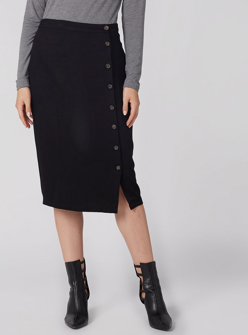 تنورة ضيّقة متوسطة الطول بأزرار-women-clothing-bottoms-skirts-image-2