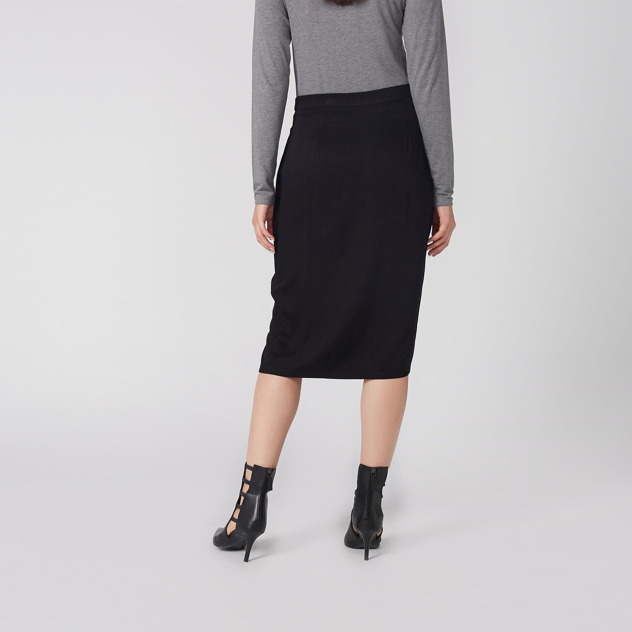 تنورة ضيّقة متوسطة الطول بأزرار-women-clothing-bottoms-skirts-image-1