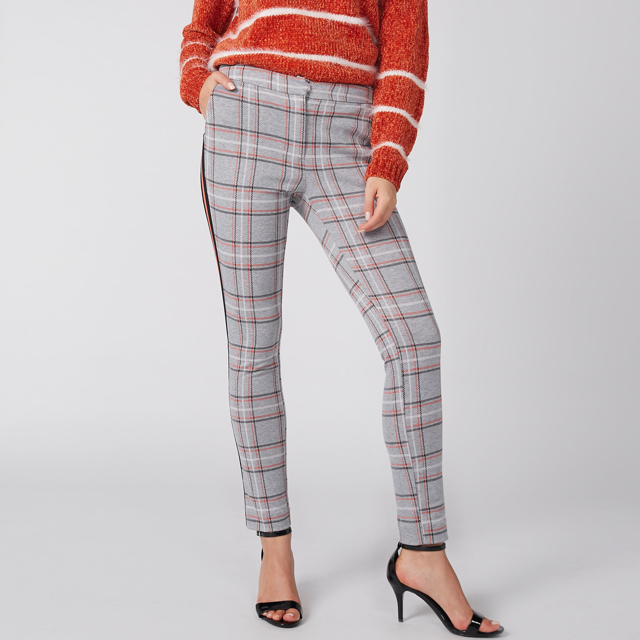 بنطال كاروهات بسحّاب إغلاق-women-clothing-bottoms-trousers-image-3