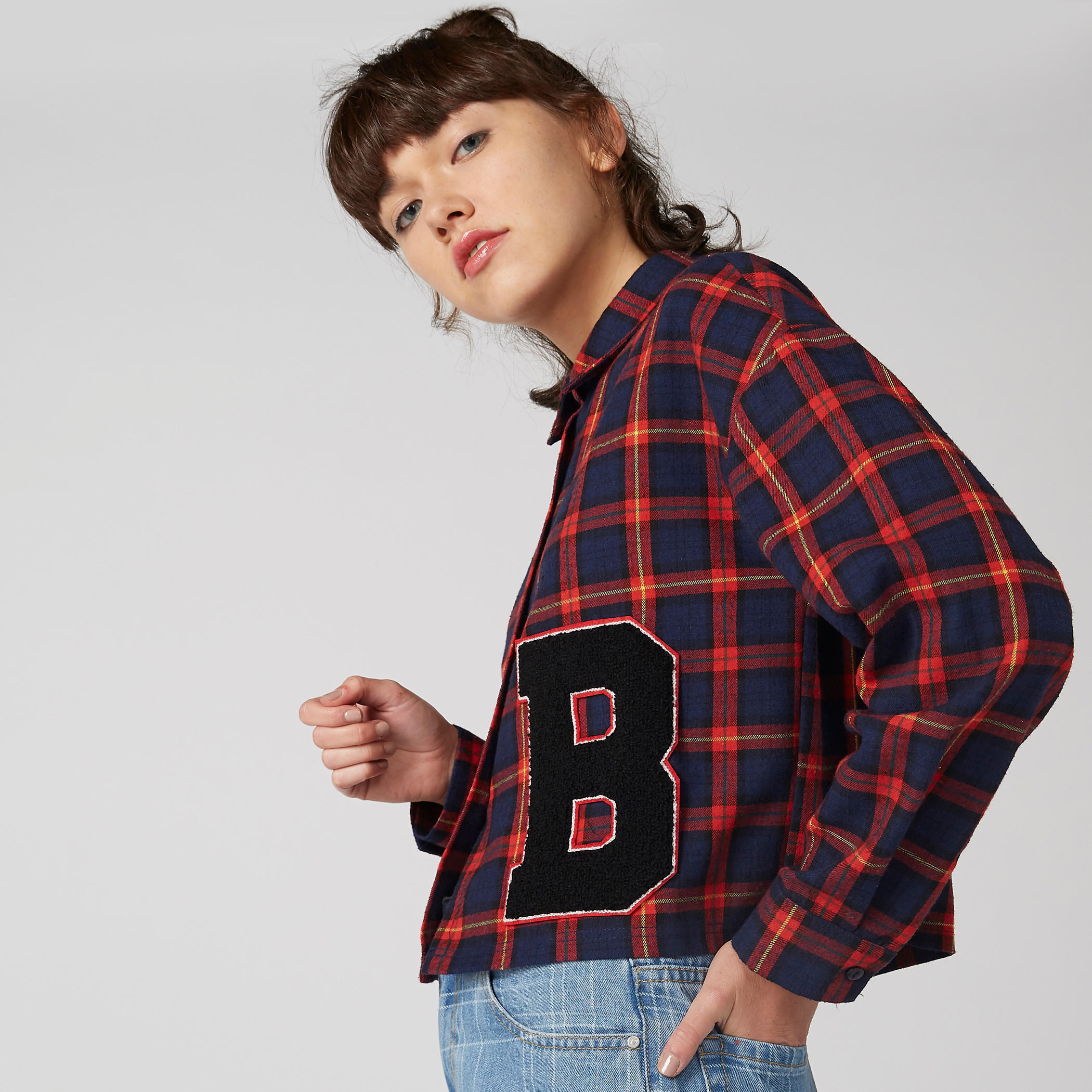قميص كاروهات أكمام طويلة وأزرار-women-clothing-shirtsandblouses-shirts-image-3