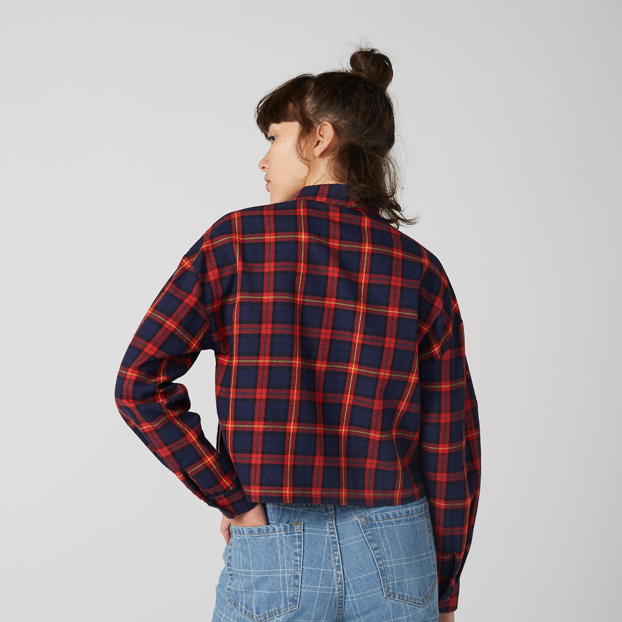 قميص كاروهات أكمام طويلة وأزرار-women-clothing-shirtsandblouses-shirts-image-4