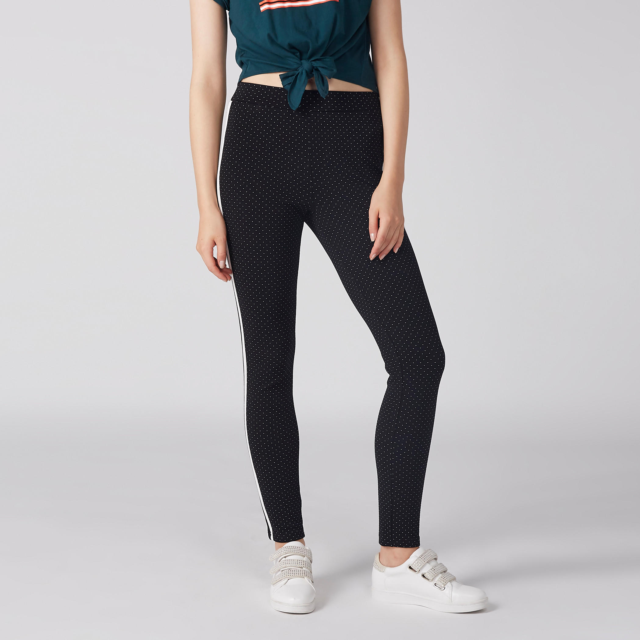 ليقنز طويل بطبعات منقطة-women-clothing-bottoms-leggings-image-1