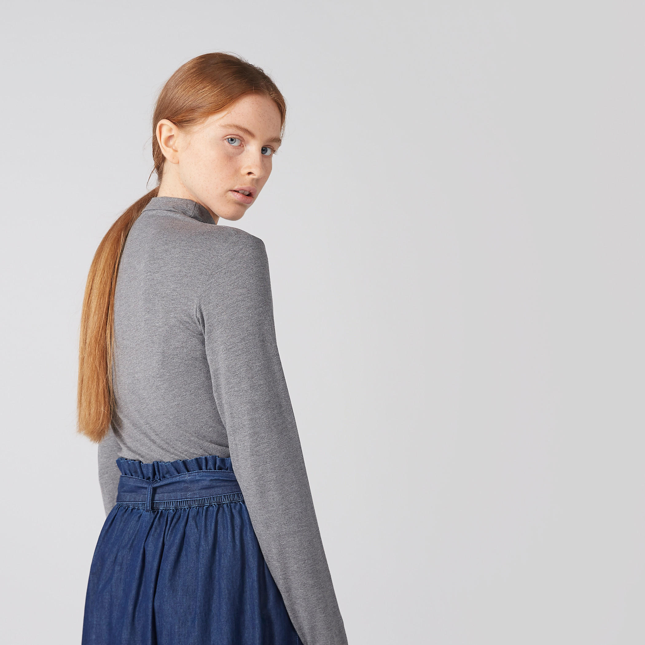تنورة ميدي آيه لاين بخصر بيبرباج وزر-women-clothing-bottoms-skirts-image-2