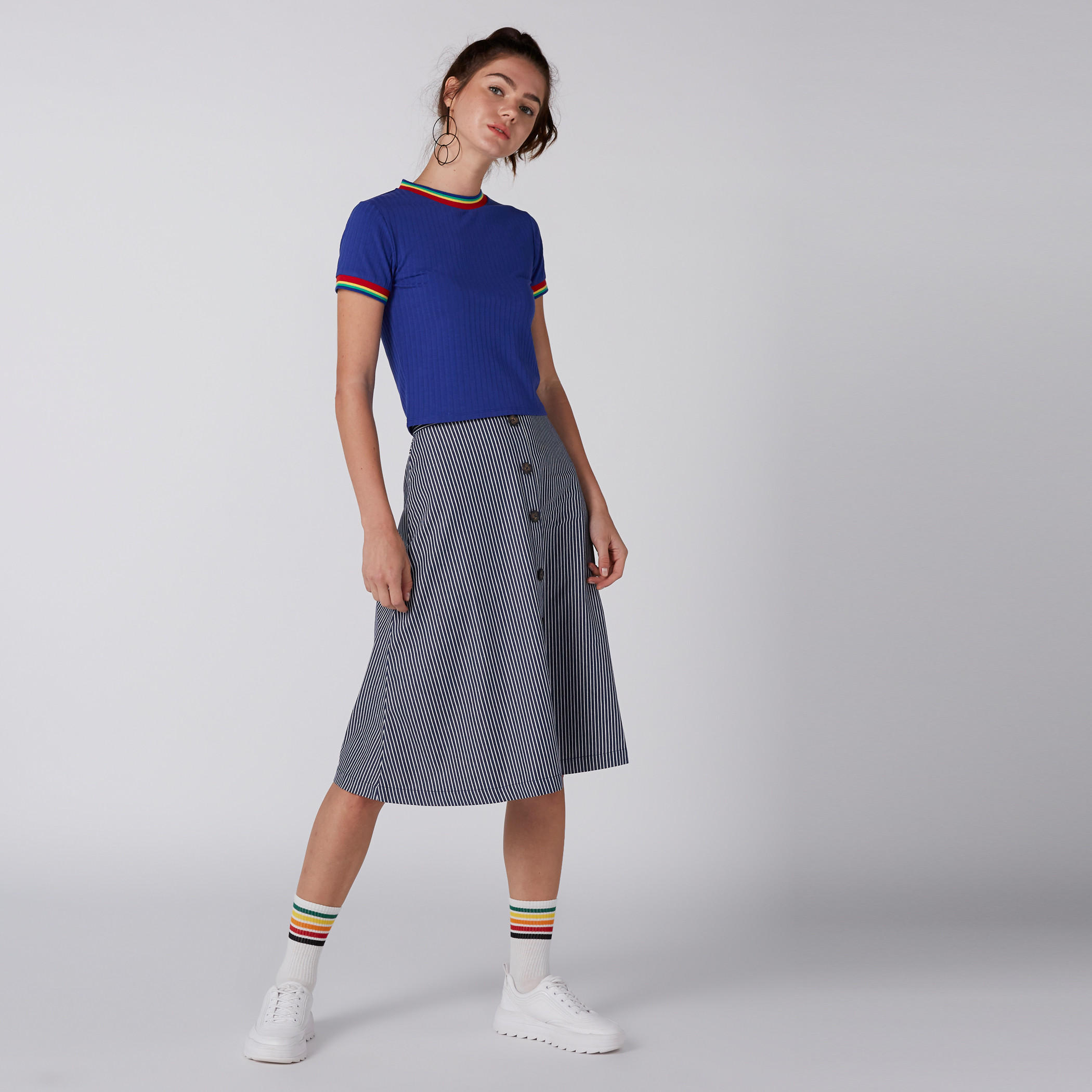 Striped Midi Skirt with Button Detail-women-clothing-bottoms-skirts-image-1
