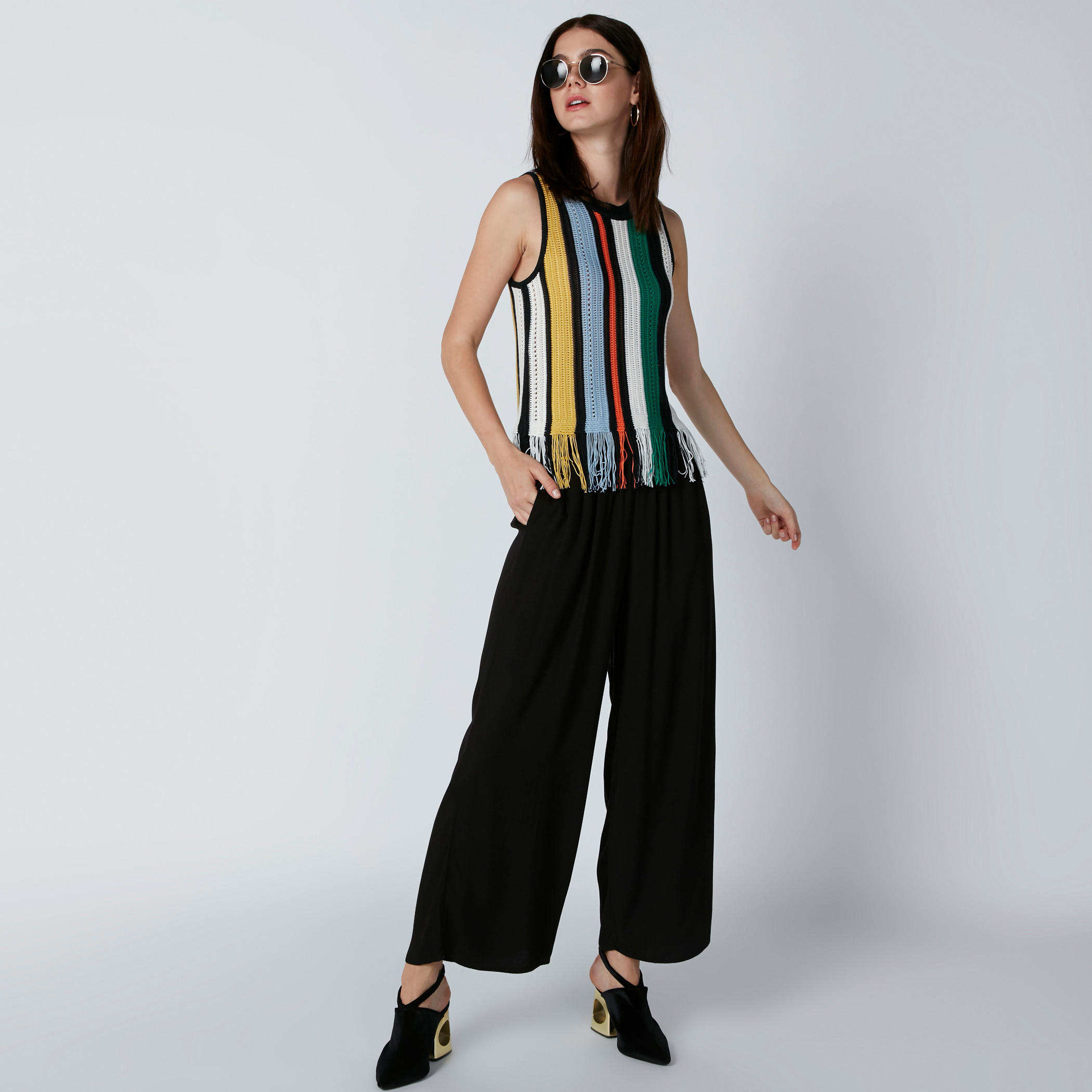 Striped Sleeveless Top with Fringes-women-clothing-shirtsandblouses-blouses-image-3