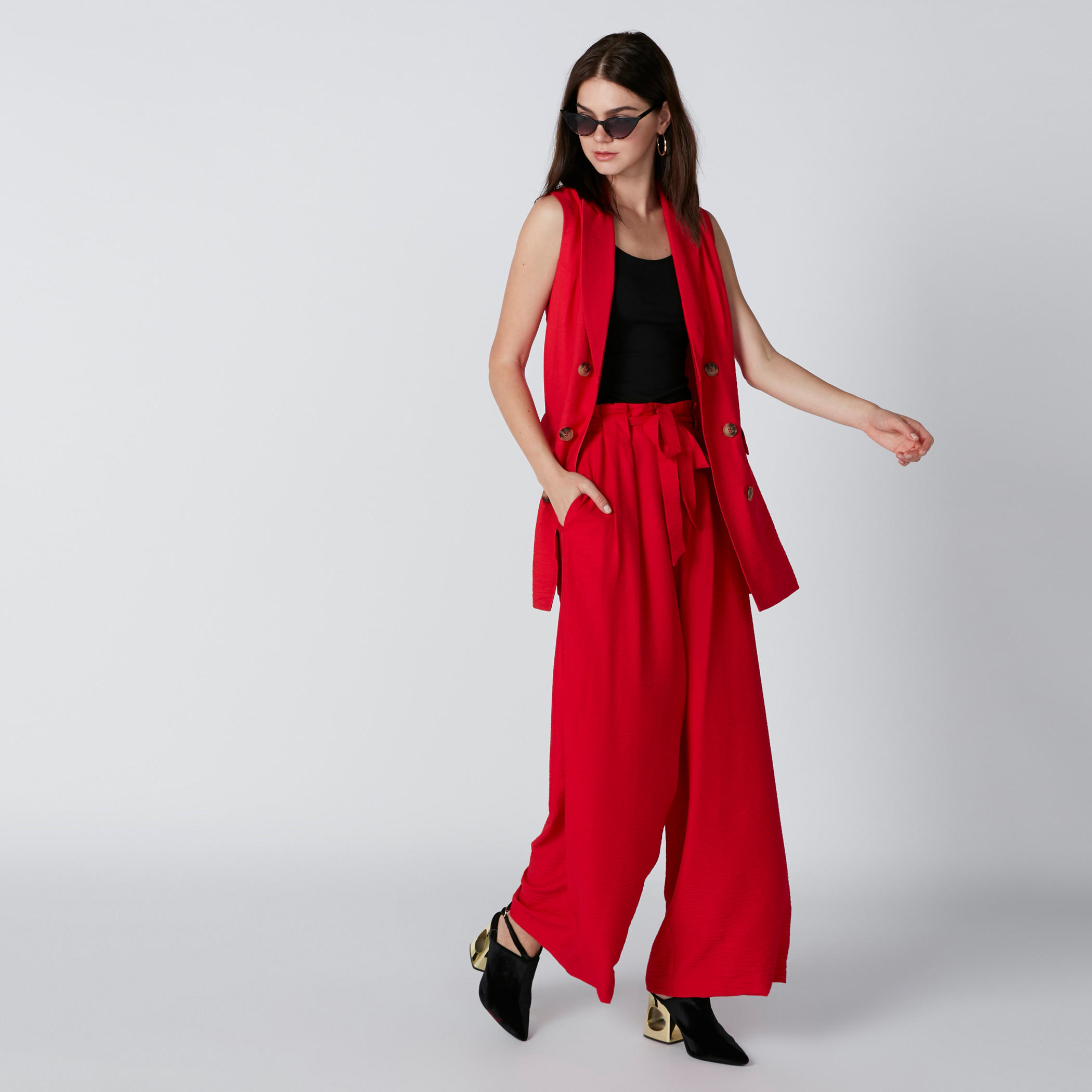 بنطال بالازو بحزام رباط وجيوب-women-clothing-bottoms-trousers-image-3
