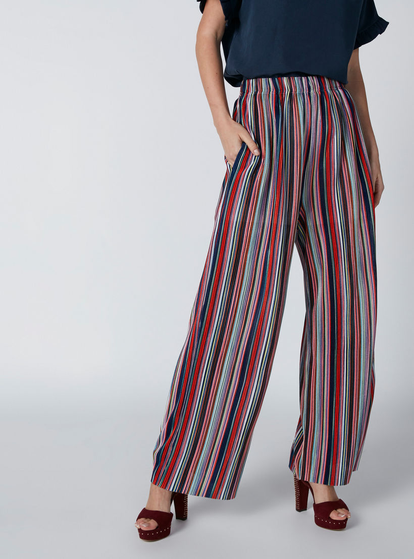 بنطال بالازو مقلّم بخصر مطّاطي وجيوب-women-clothing-bottoms-trousers-image-1