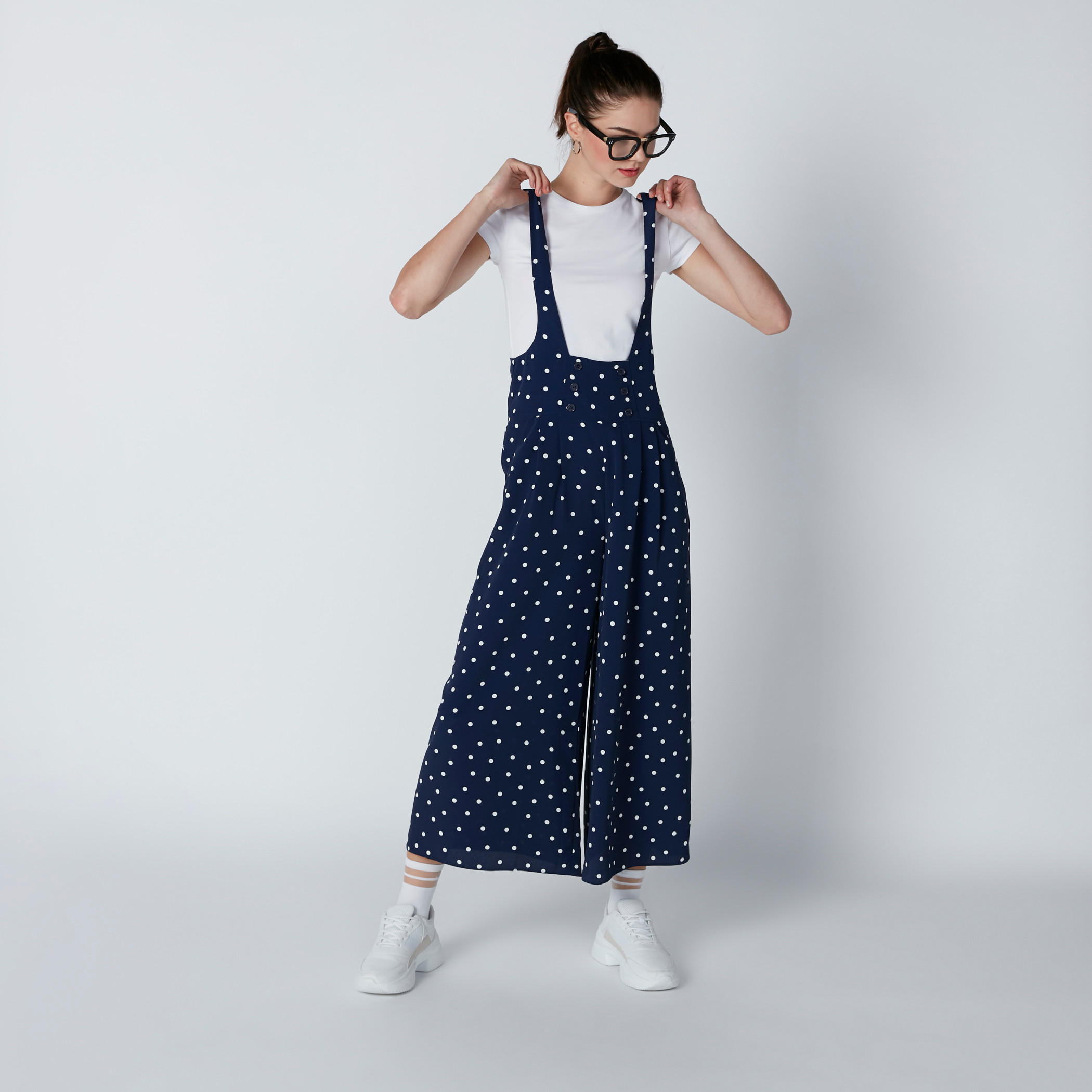 Polka Dot Printed Jumpsuit with Pocket Detail-women-clothing-jumpsuits-image-3