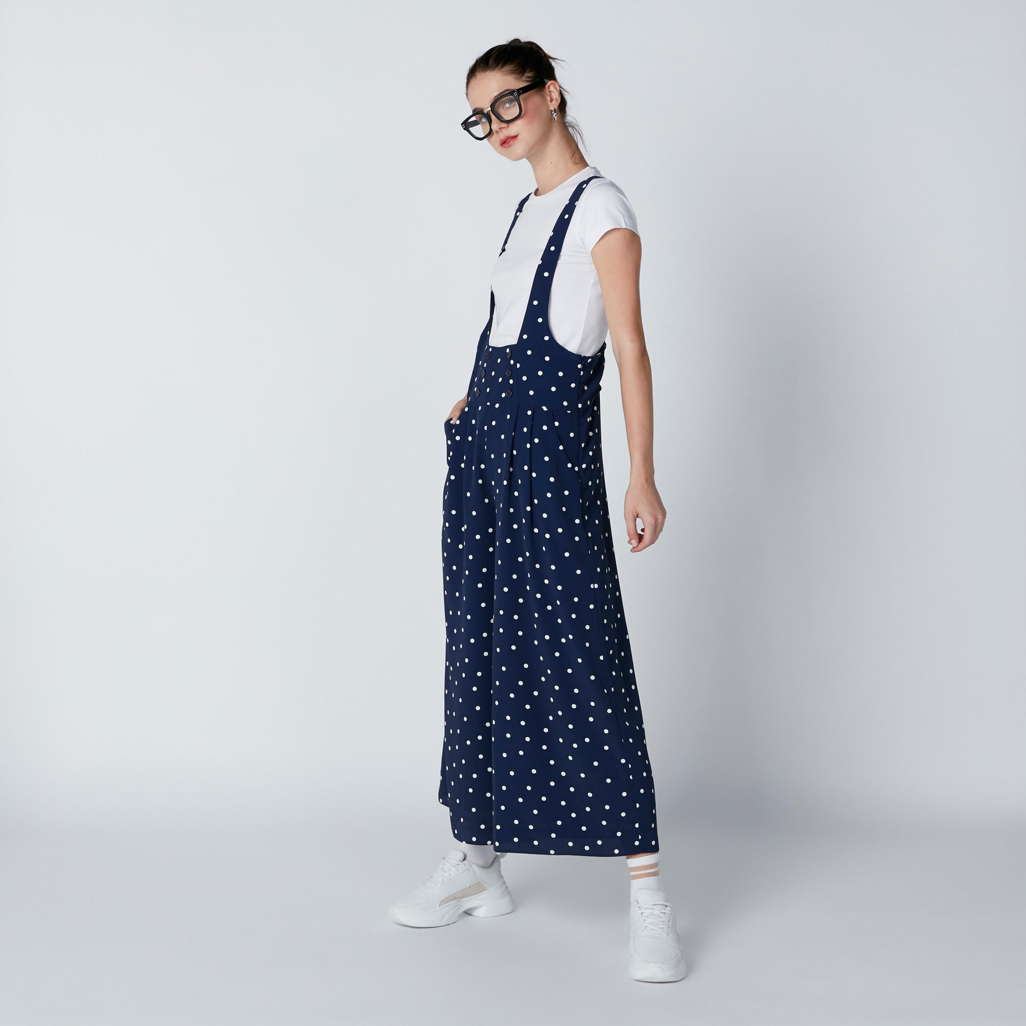 Polka Dot Printed Jumpsuit with Pocket Detail-women-clothing-jumpsuits-image-4