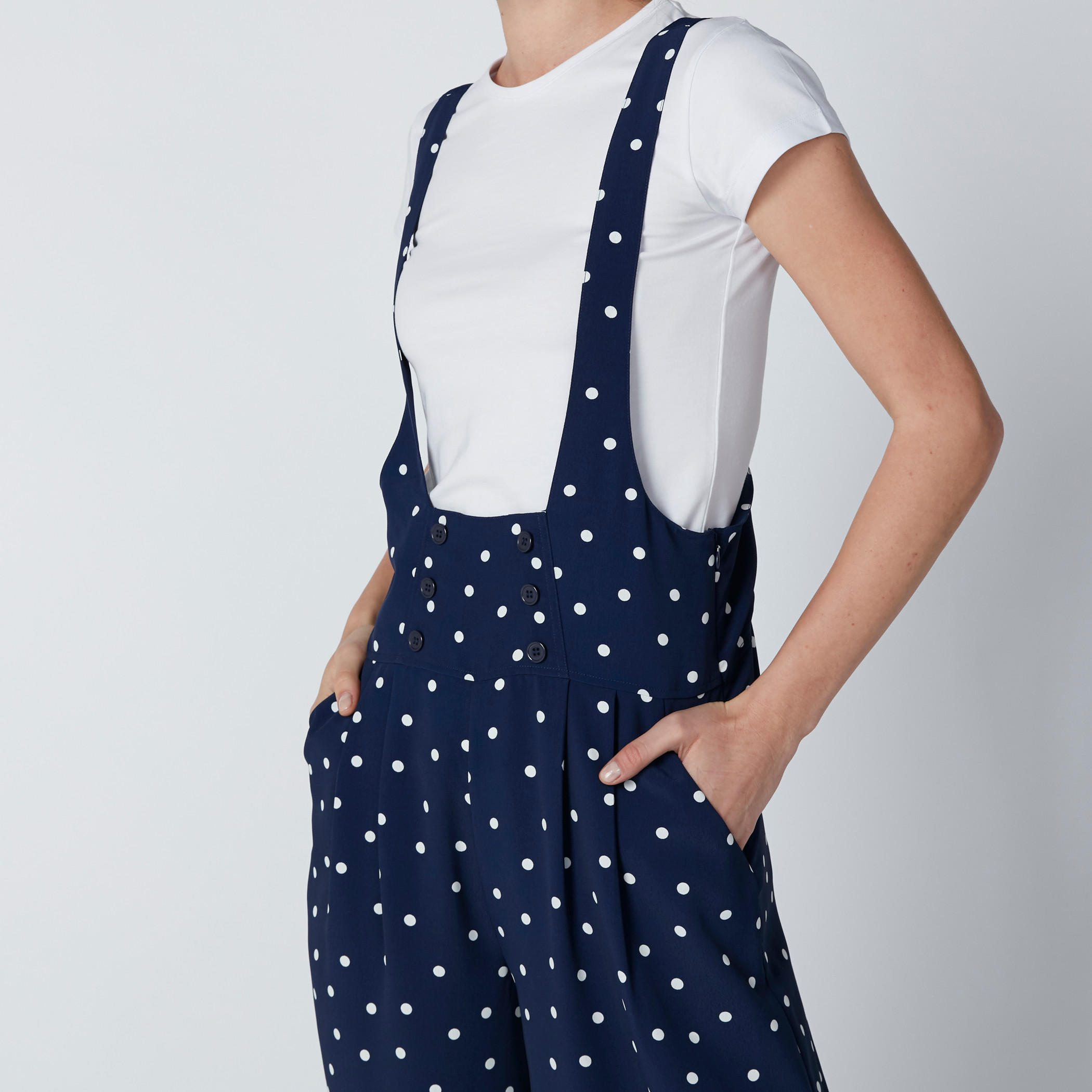 Polka Dot Printed Jumpsuit with Pocket Detail-women-clothing-jumpsuits-image-5