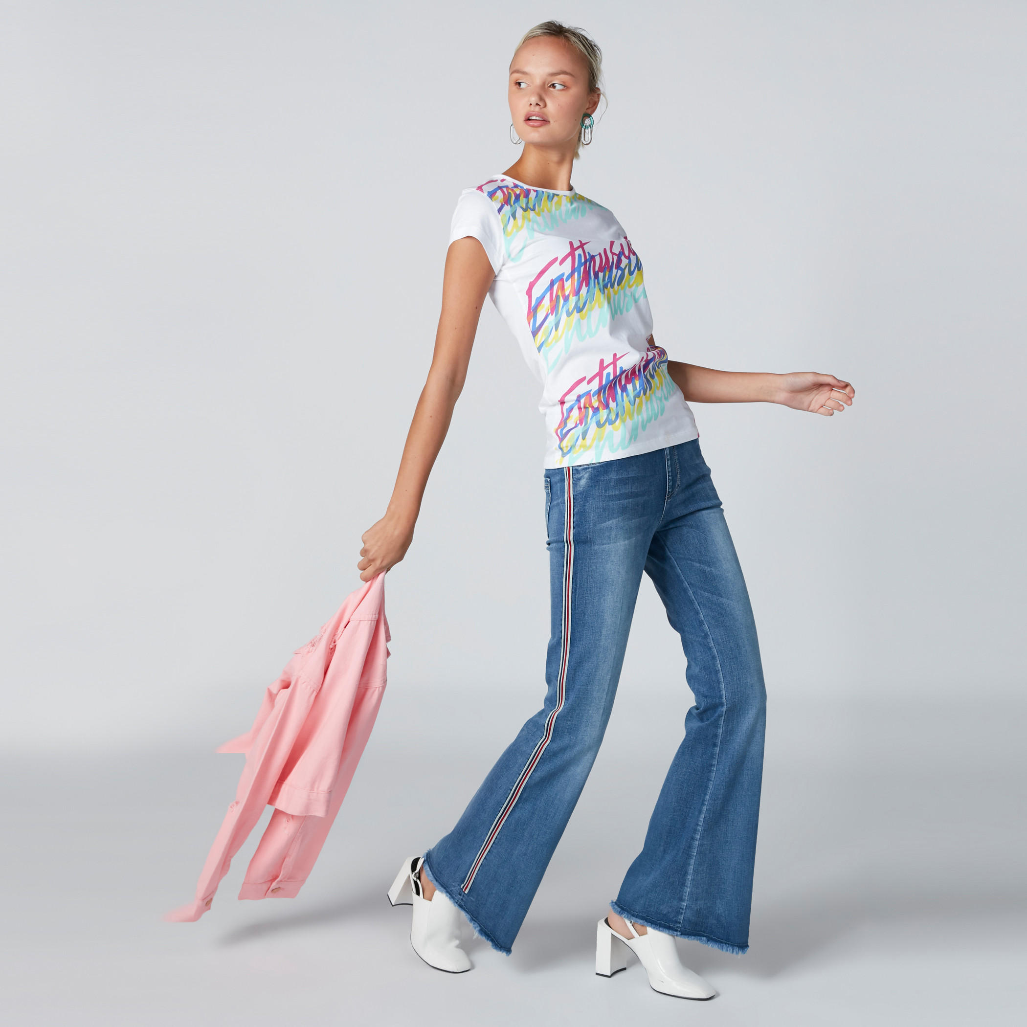 Side Tape Detail Jeans with Pocket Detail and Elasticised Waistband-women-clothing-bottoms-jeans-image-1