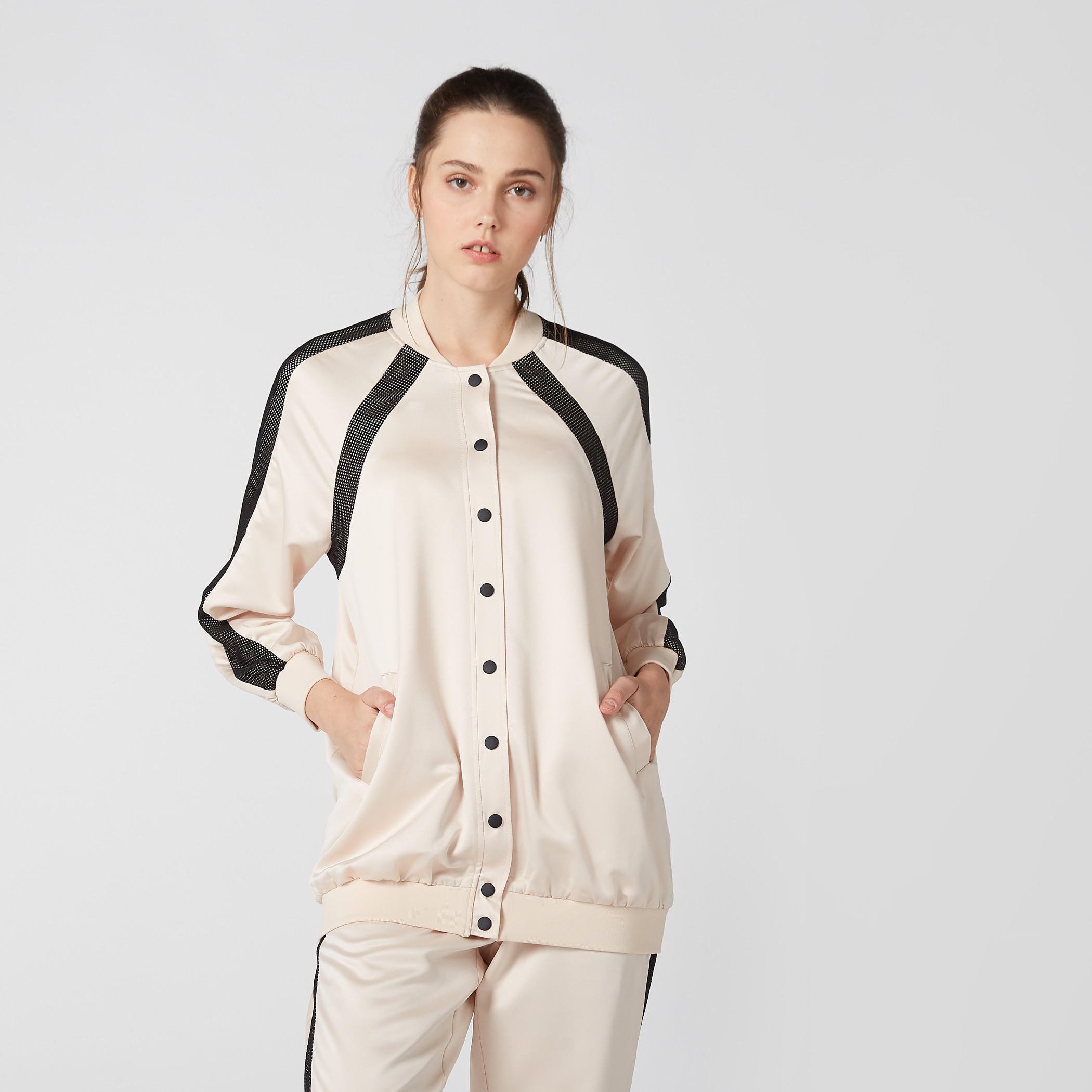 جاكيت بياقة ماندارين وأكمام طويلة-women-winterwear-coatsandjackets-jackets-image-2