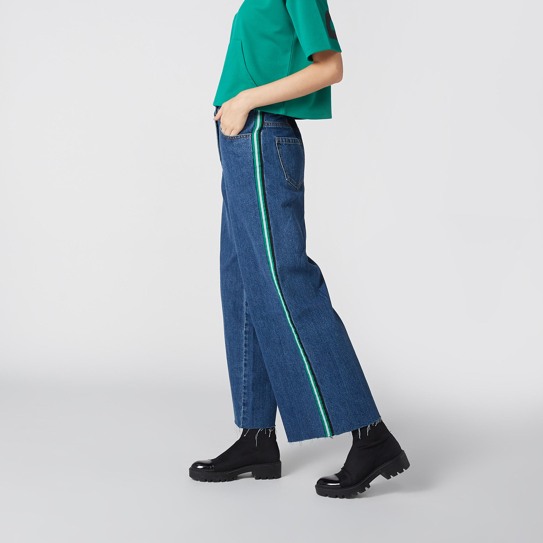 Tape Detail Mid-Rise Jeans in Bootcut Fit-women-clothing-bottoms-jeans-image-1