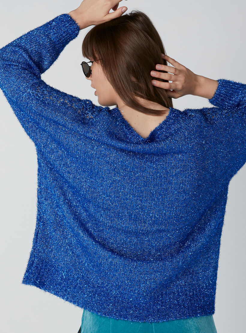 Textured Sweater with Drop Shoulder Sleeves-women-clothing-cardigansandjumpers-jumpers-image-2